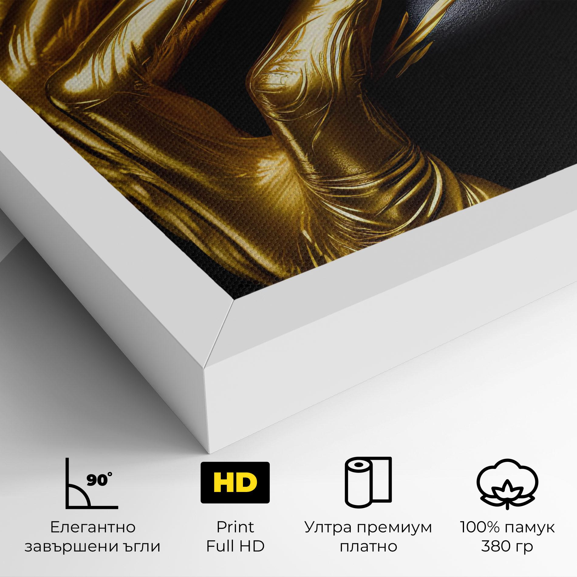 Картина на платно Gold Small Hand mockup 4