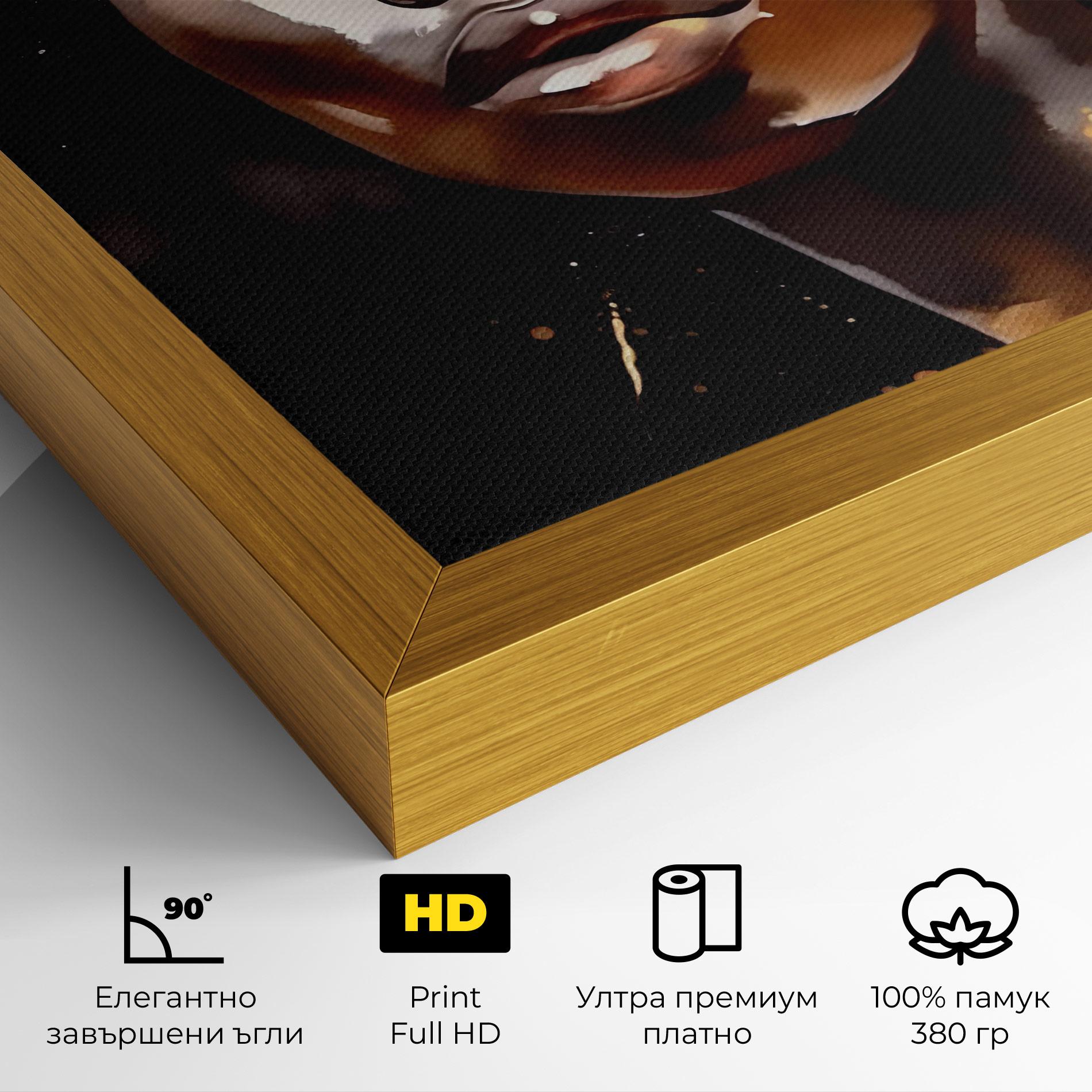 Картина на платно Abstract Gold Woman mockup 4