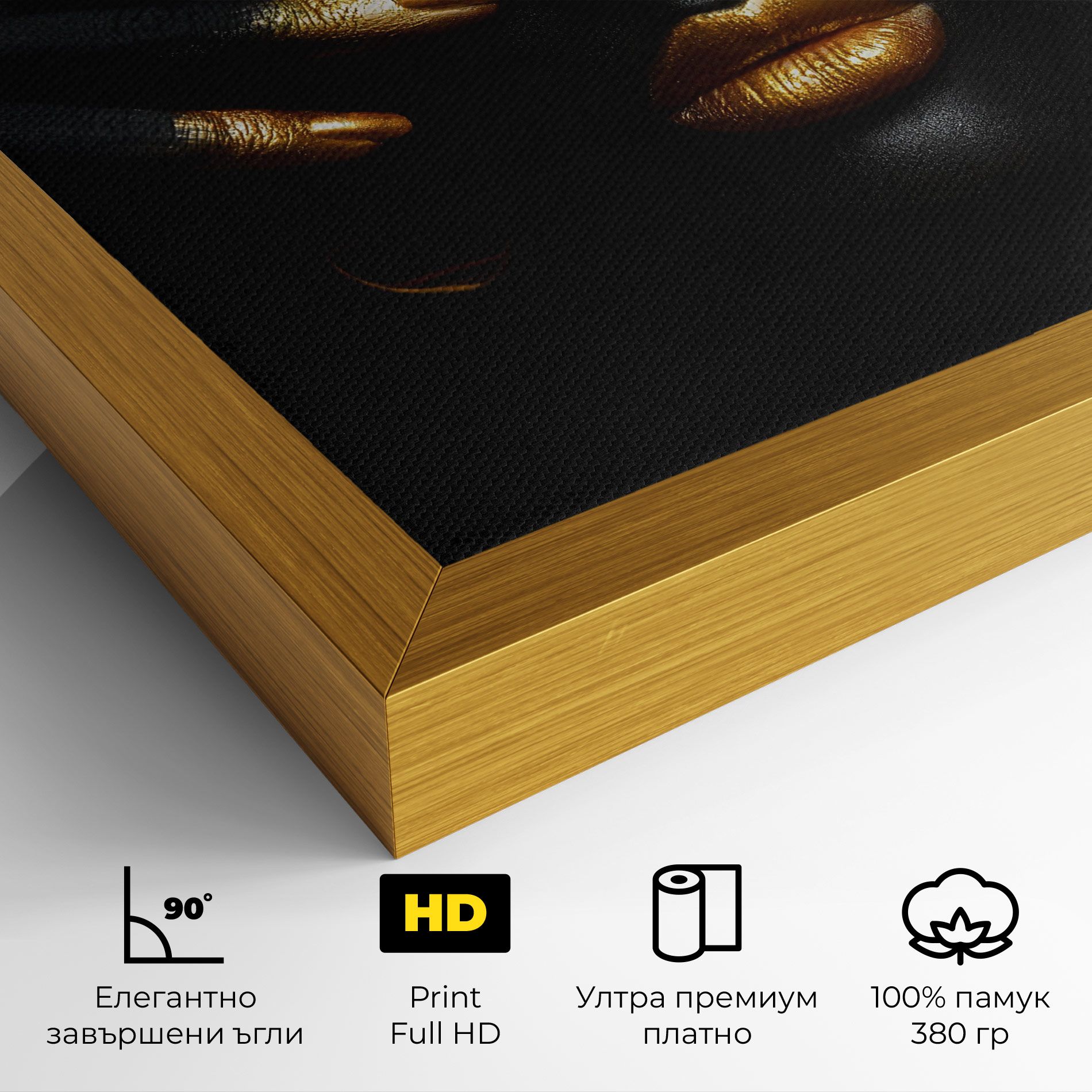 Gold Makeup Nails mockup 4