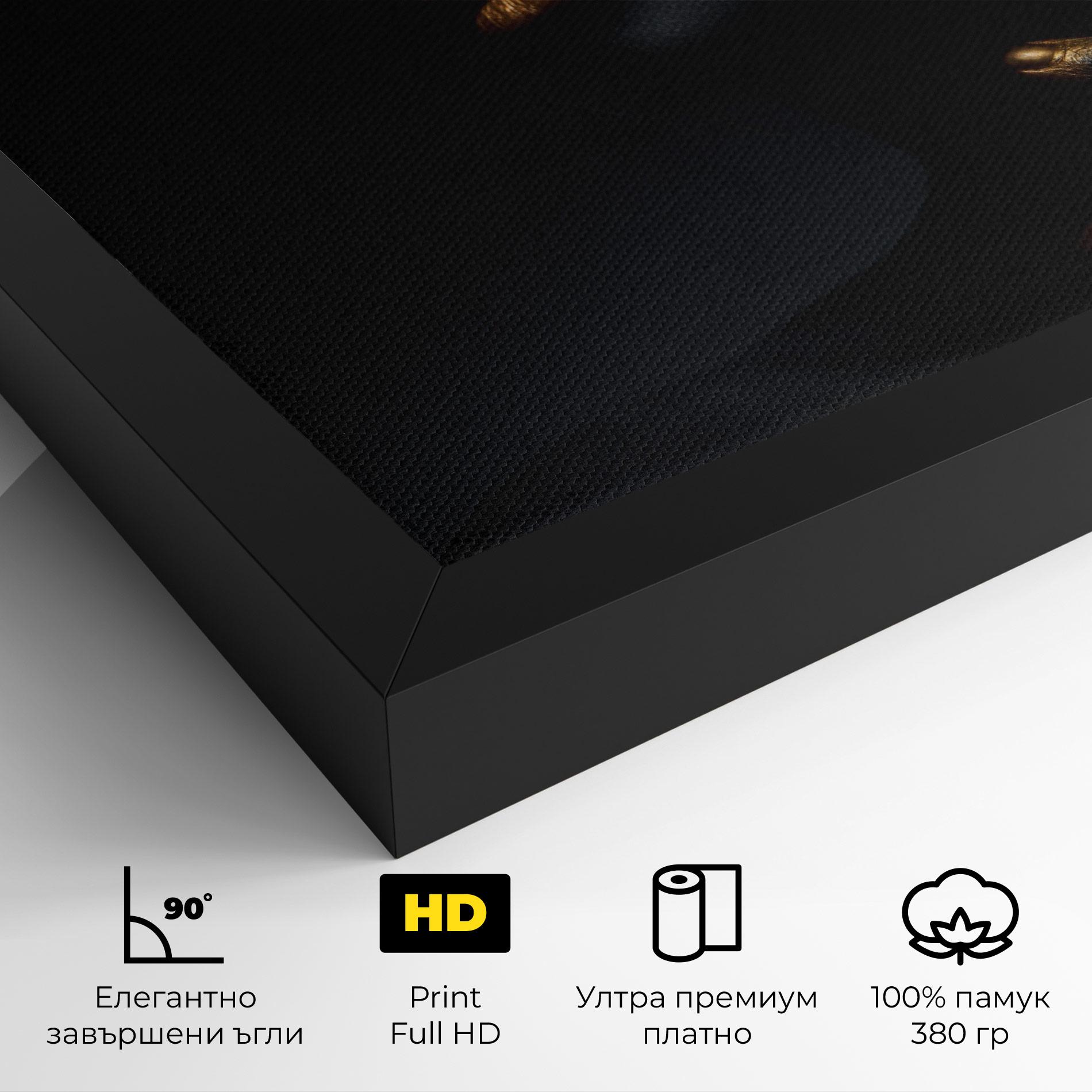Картина на платно Black Gold Skin mockup 4