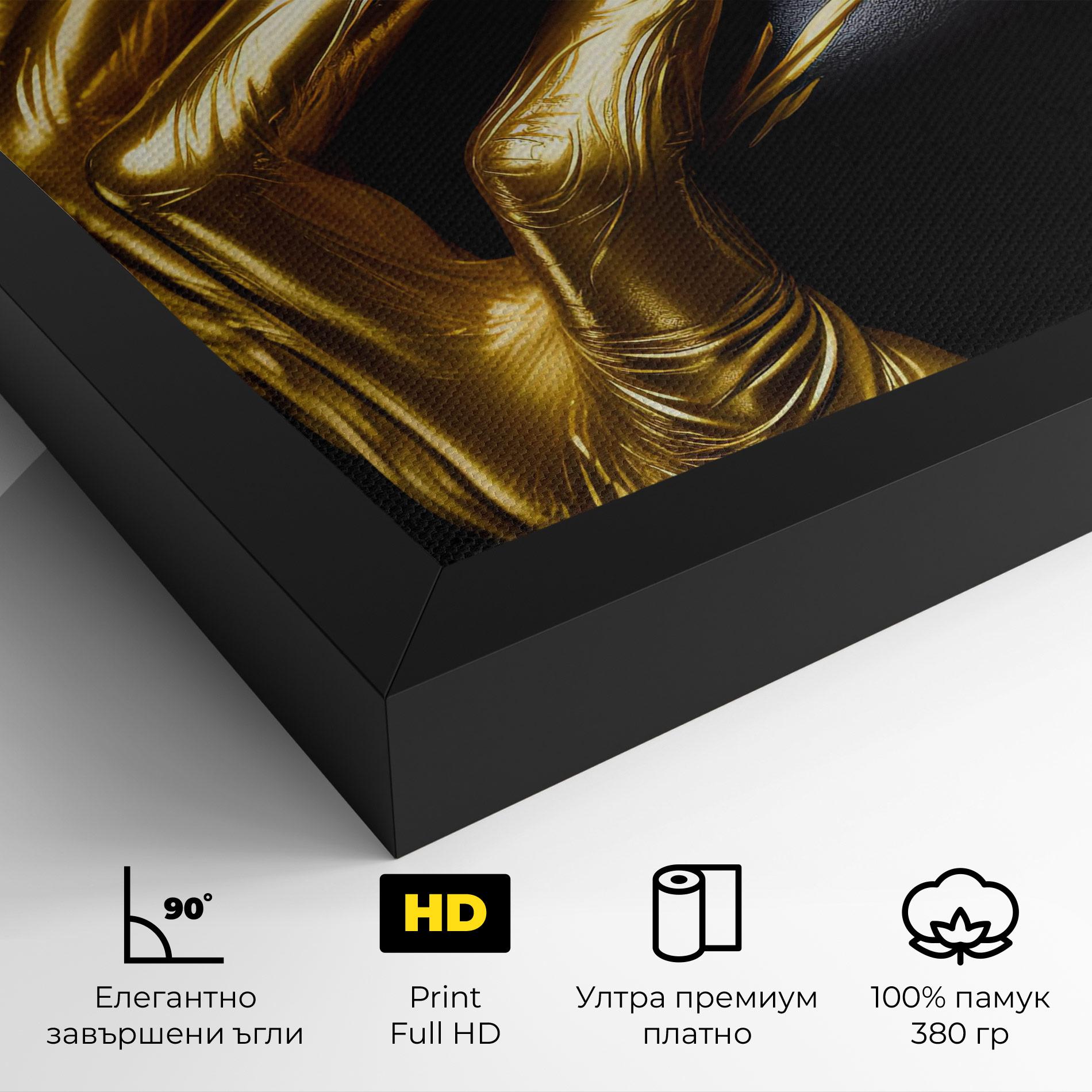 Картина на платно Gold Small Hand mockup 4