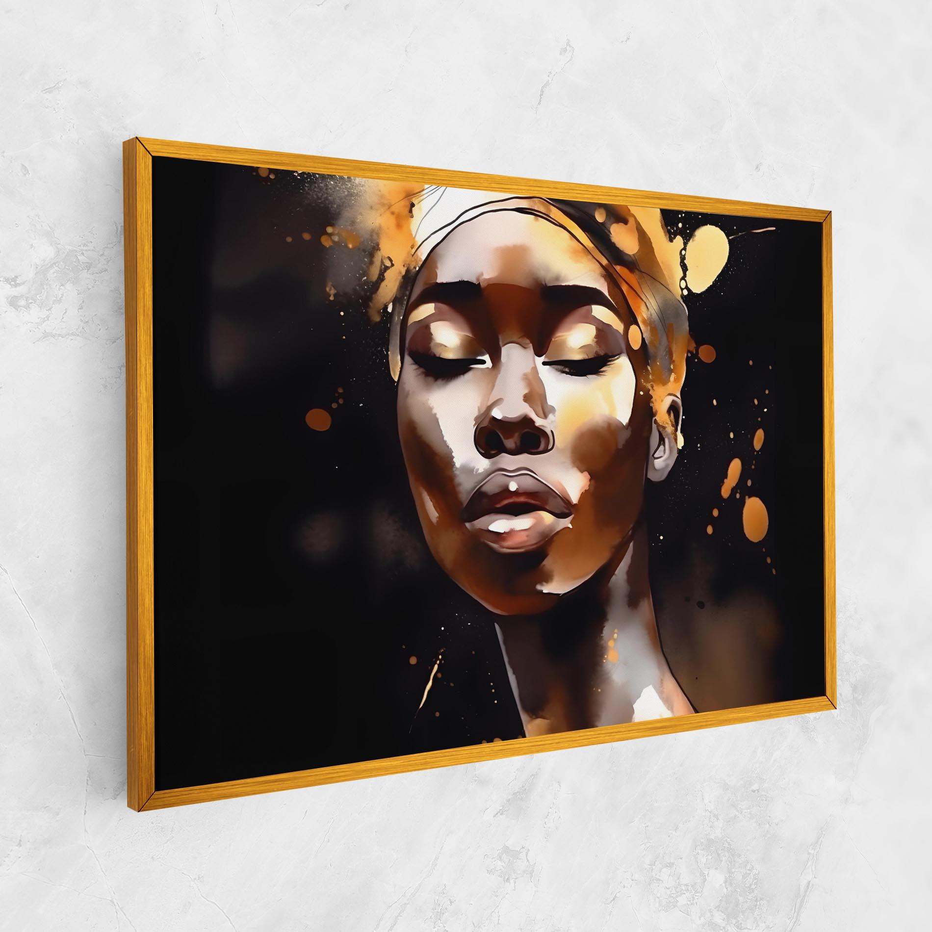 Картина на платно Abstract Gold Woman mockup 1
