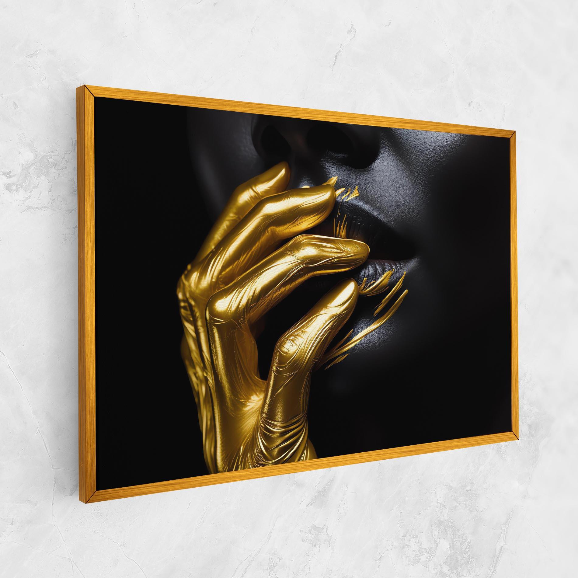 Картина на платно Gold Small Hand mockup 1