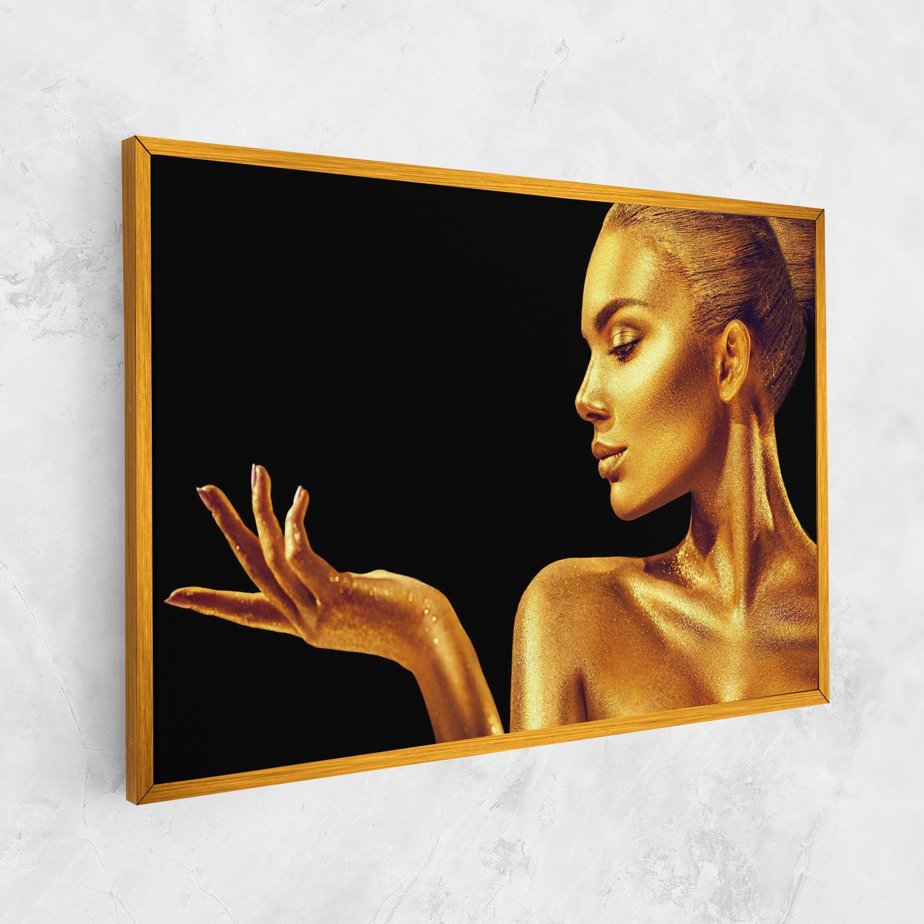 Картина на платно Golden Glamour mockup 1