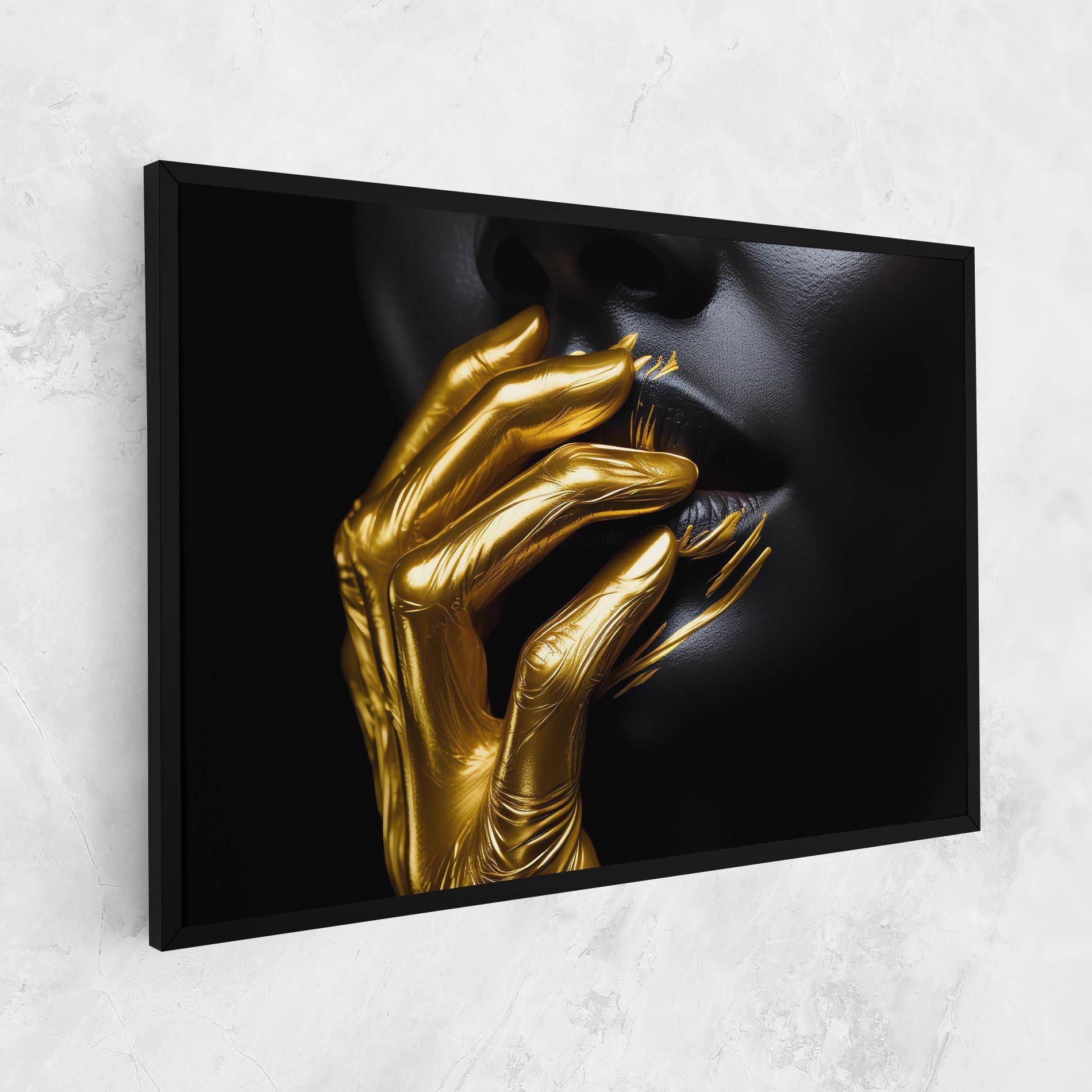 Картина на платно Gold Small Hand mockup 1