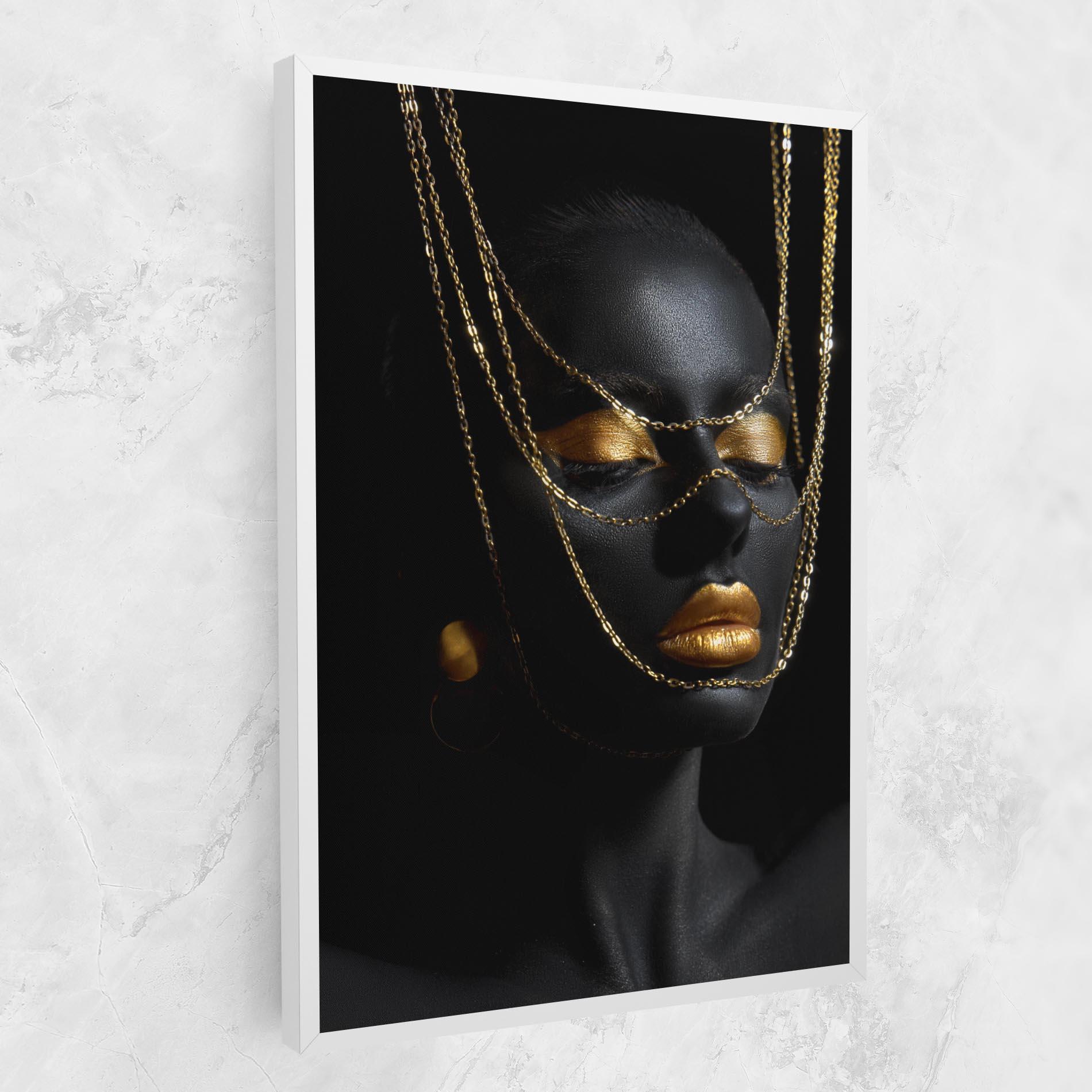 Картина на платно Gold Chain Girl mockup 1