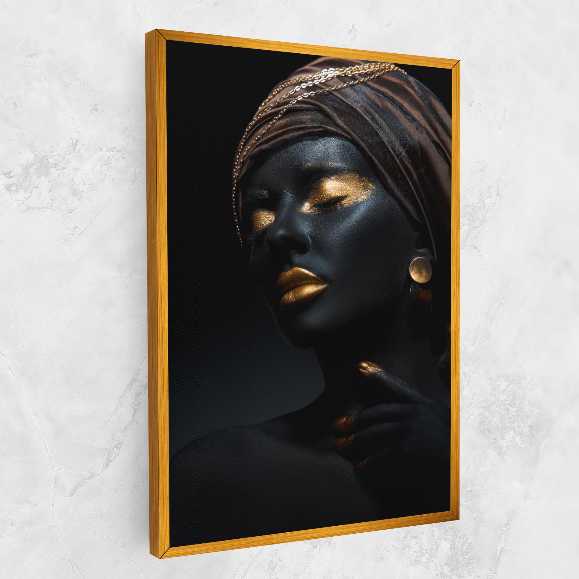 Картина на платно Black Gold Skin mockup 1