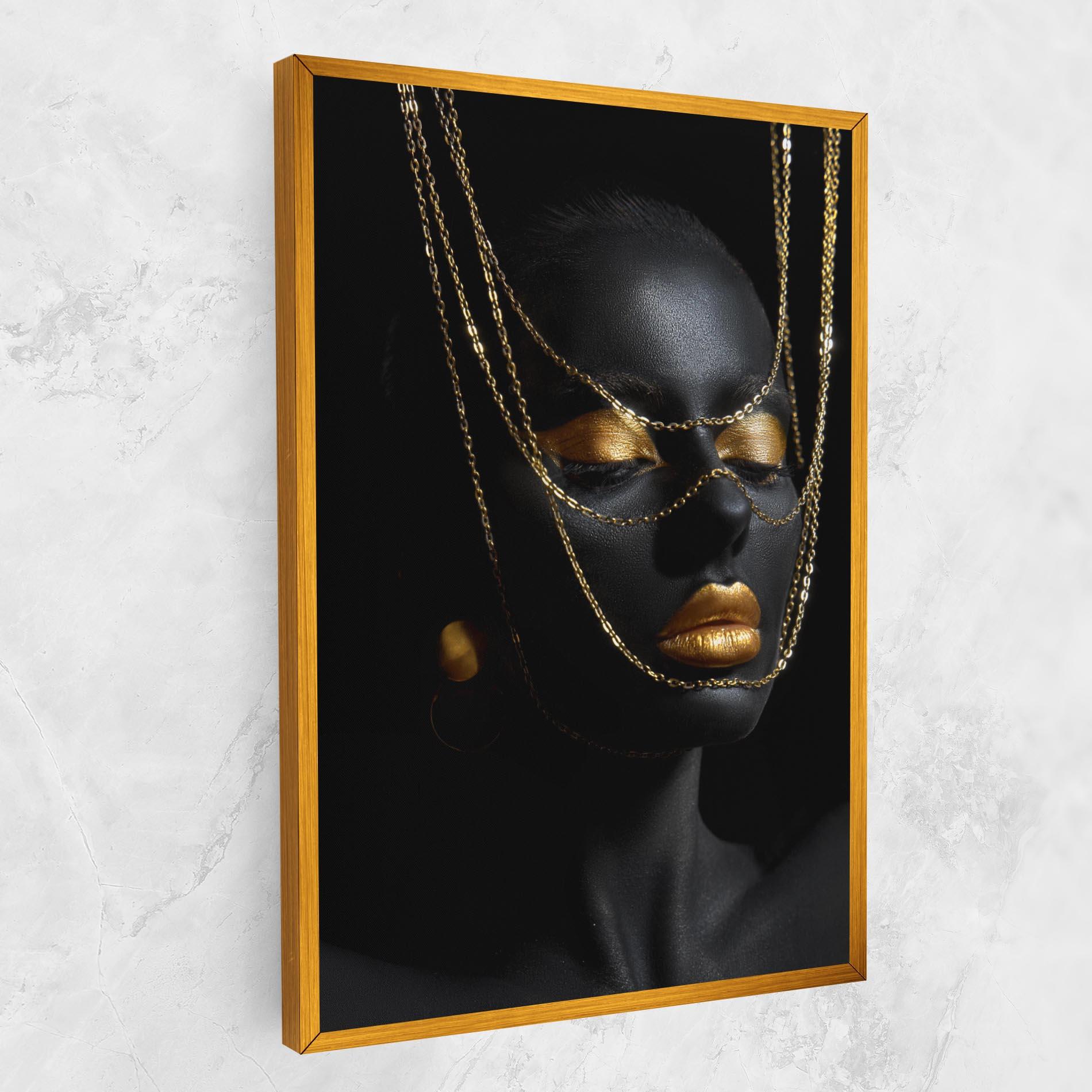 Картина на платно Gold Chain Girl mockup 1