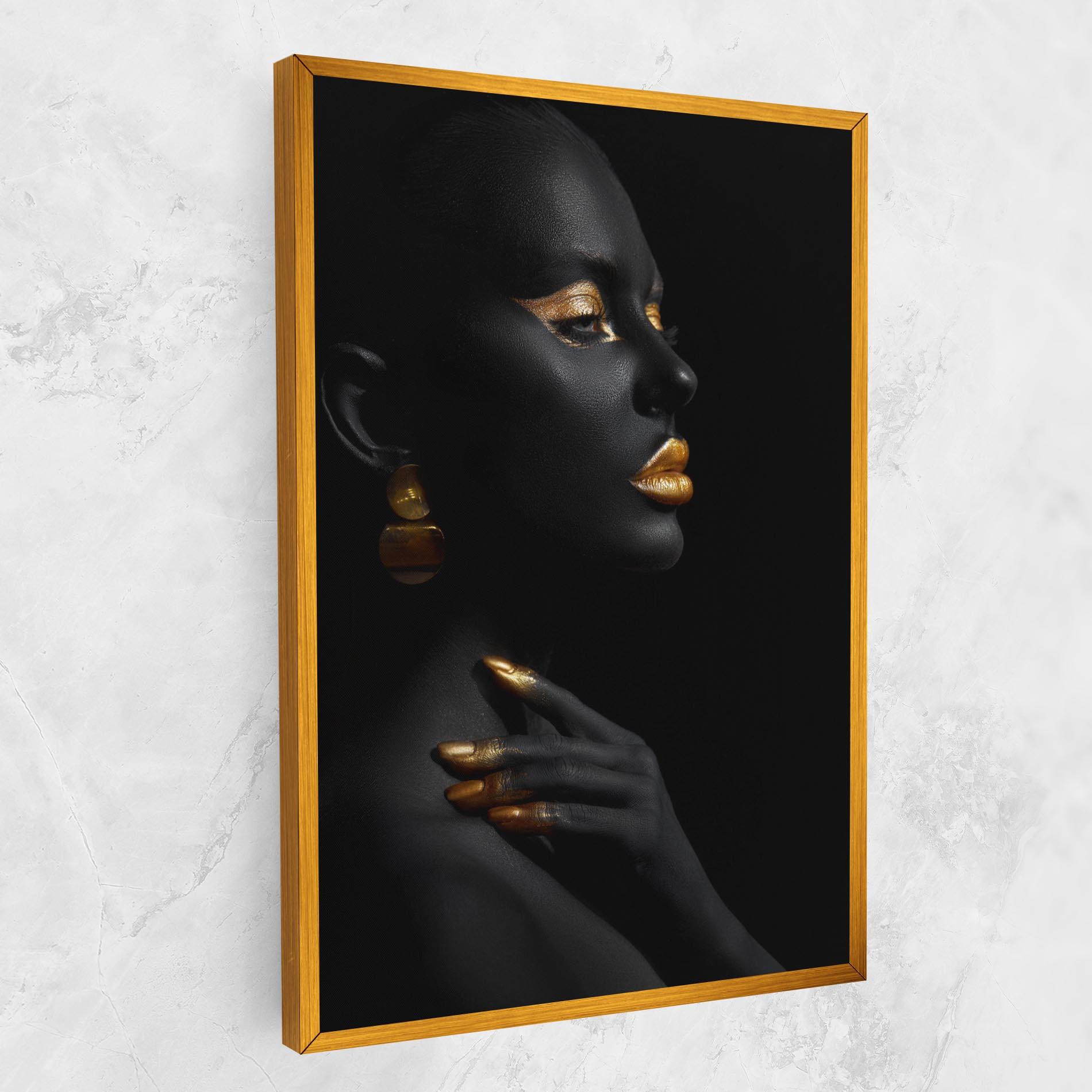 Картина на платно Lips Gold Eyelids mockup 1