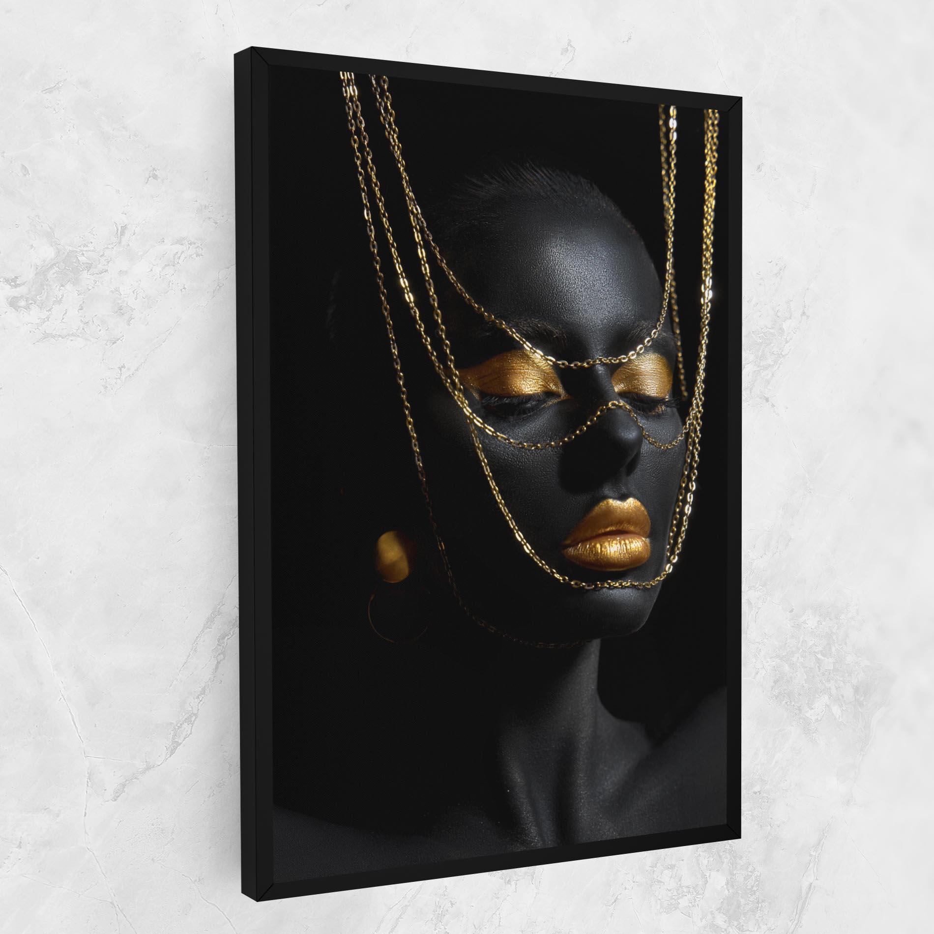 Картина на платно Gold Chain Girl mockup 1