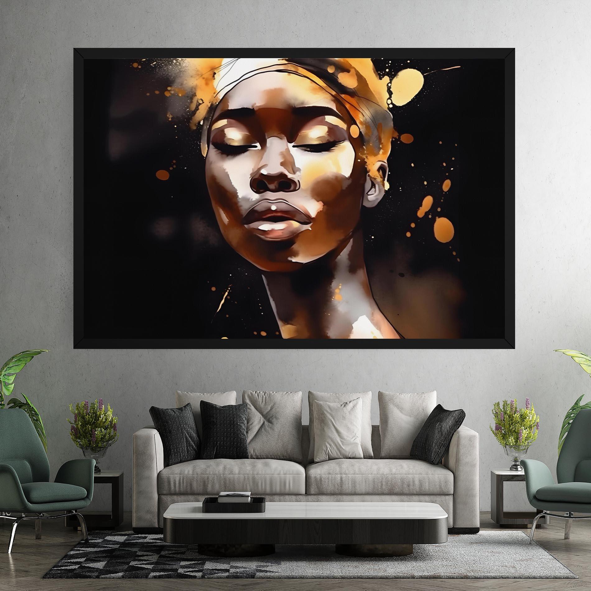 Картина на платно Abstract Gold Woman mockup 7