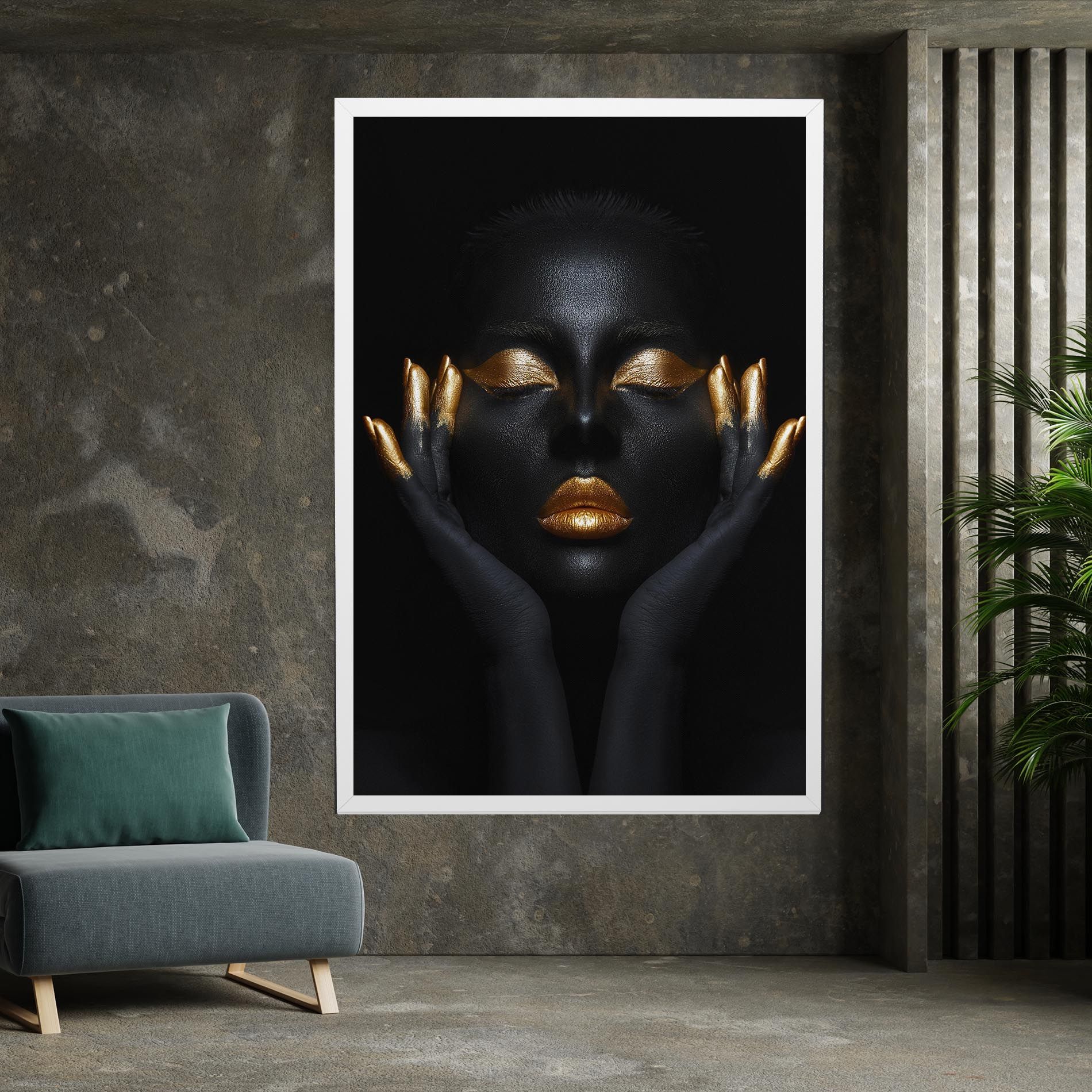 Fingertips Gold Makeup mockup 7