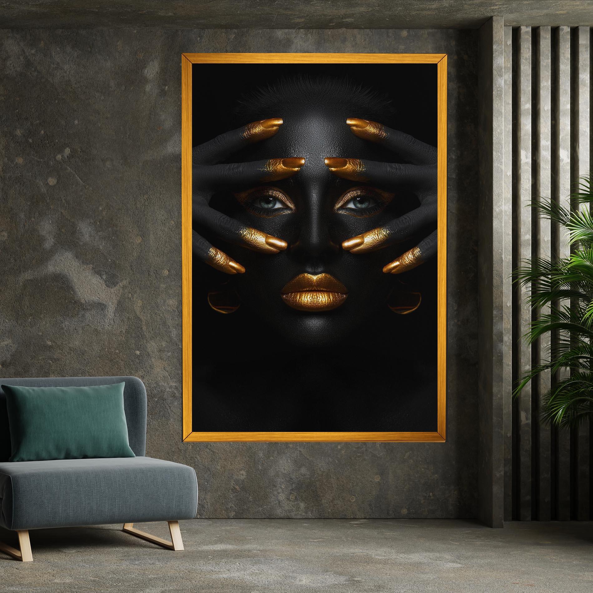 Картина на платно Gold Fingertips Art mockup 7