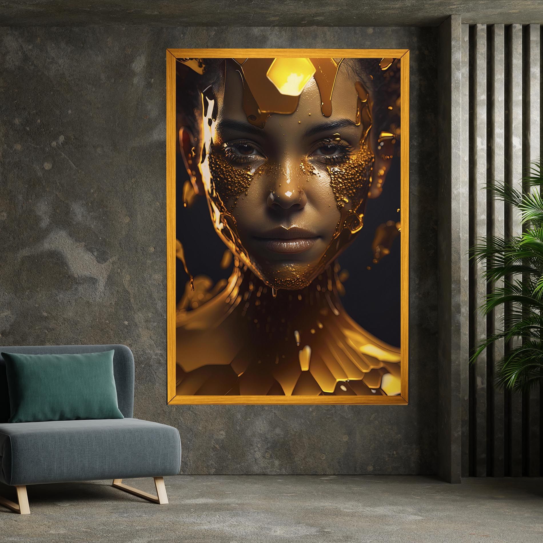 Gold Honeycomb Girl mockup 7