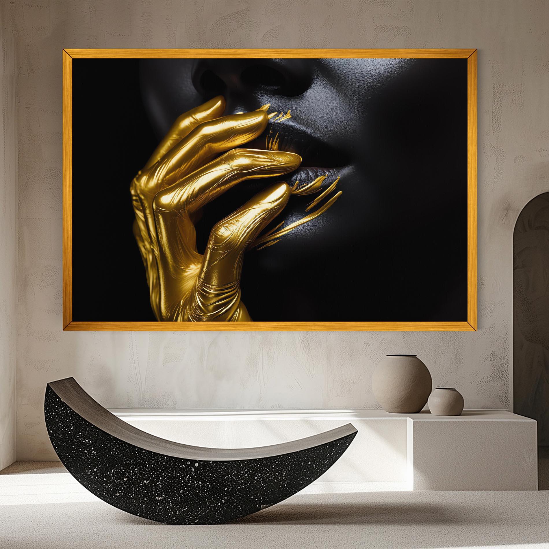 Картина на платно Gold Small Hand mockup 8