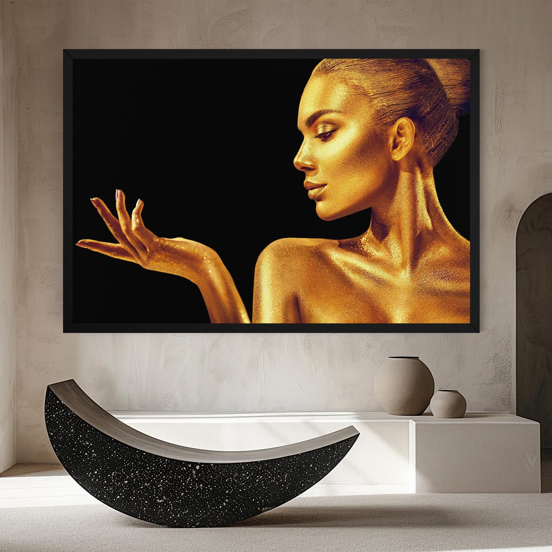 Картина на платно Golden Glamour mockup 8