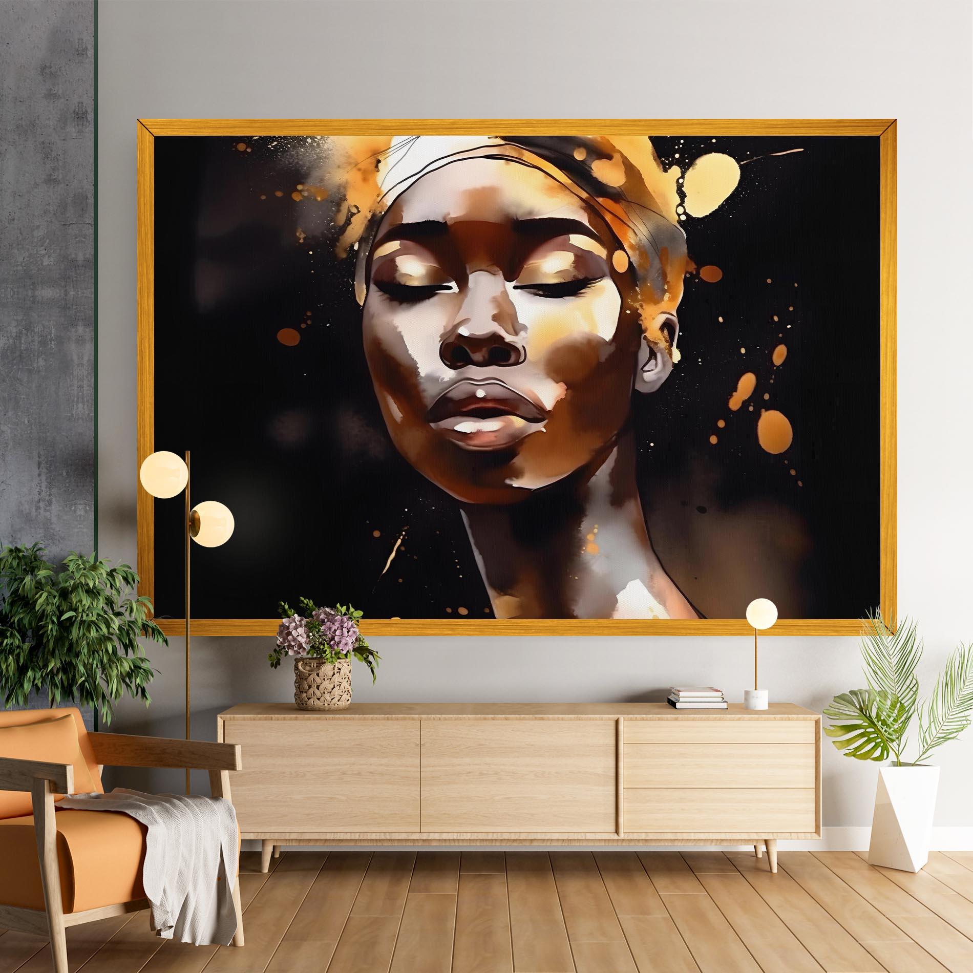 Картина на платно Abstract Gold Woman mockup 9