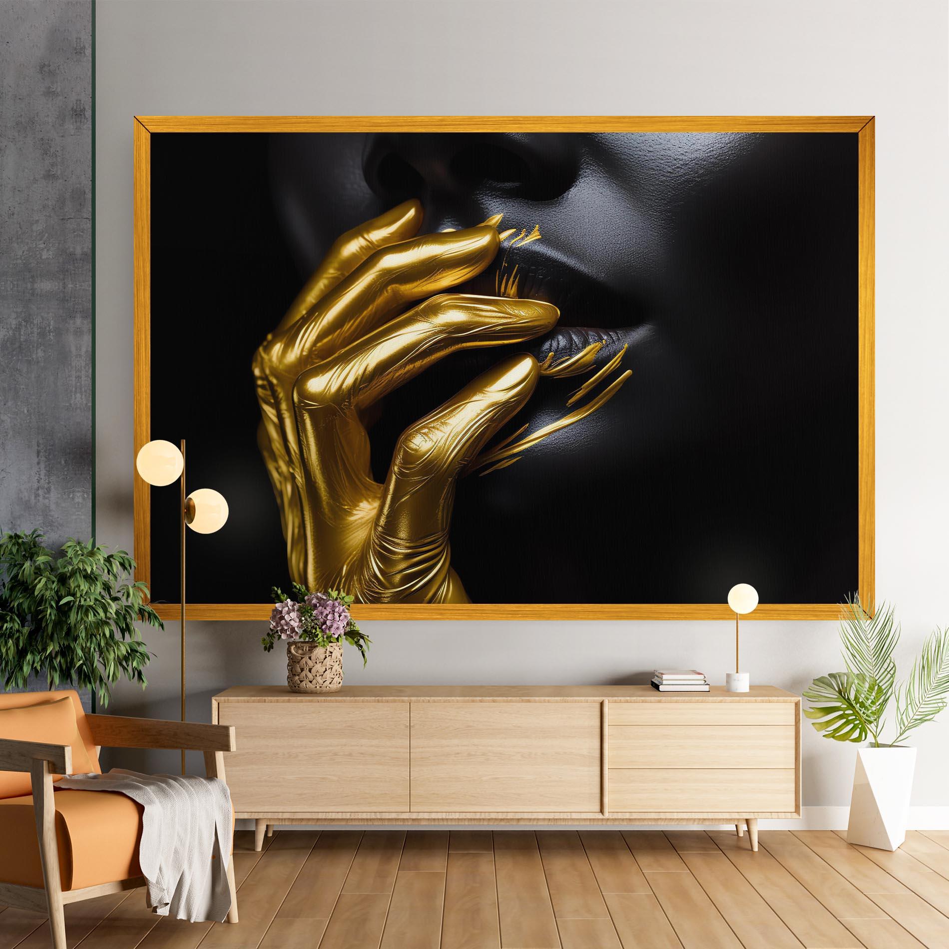 Картина на платно Gold Small Hand mockup 9