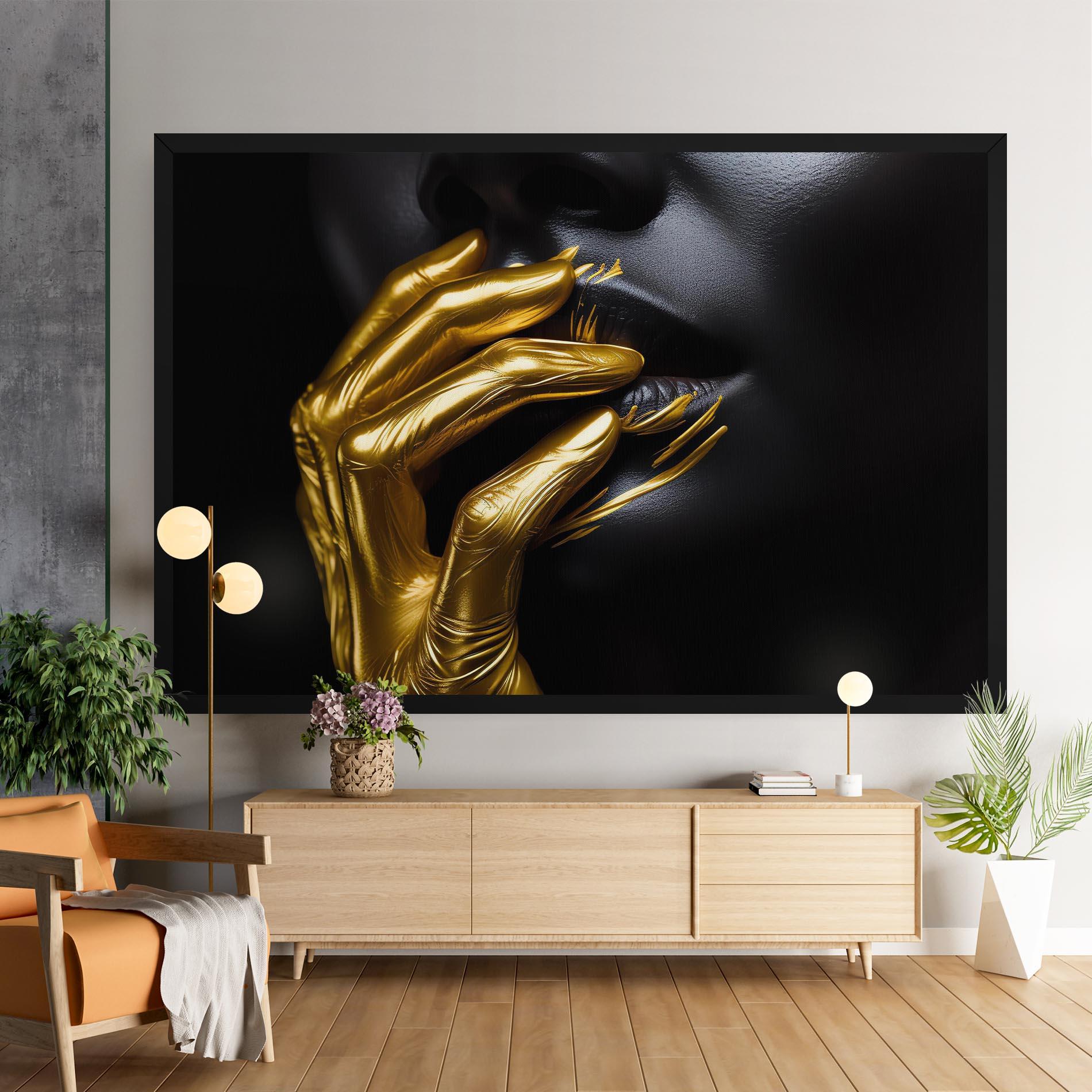 Картина на платно Gold Small Hand mockup 9