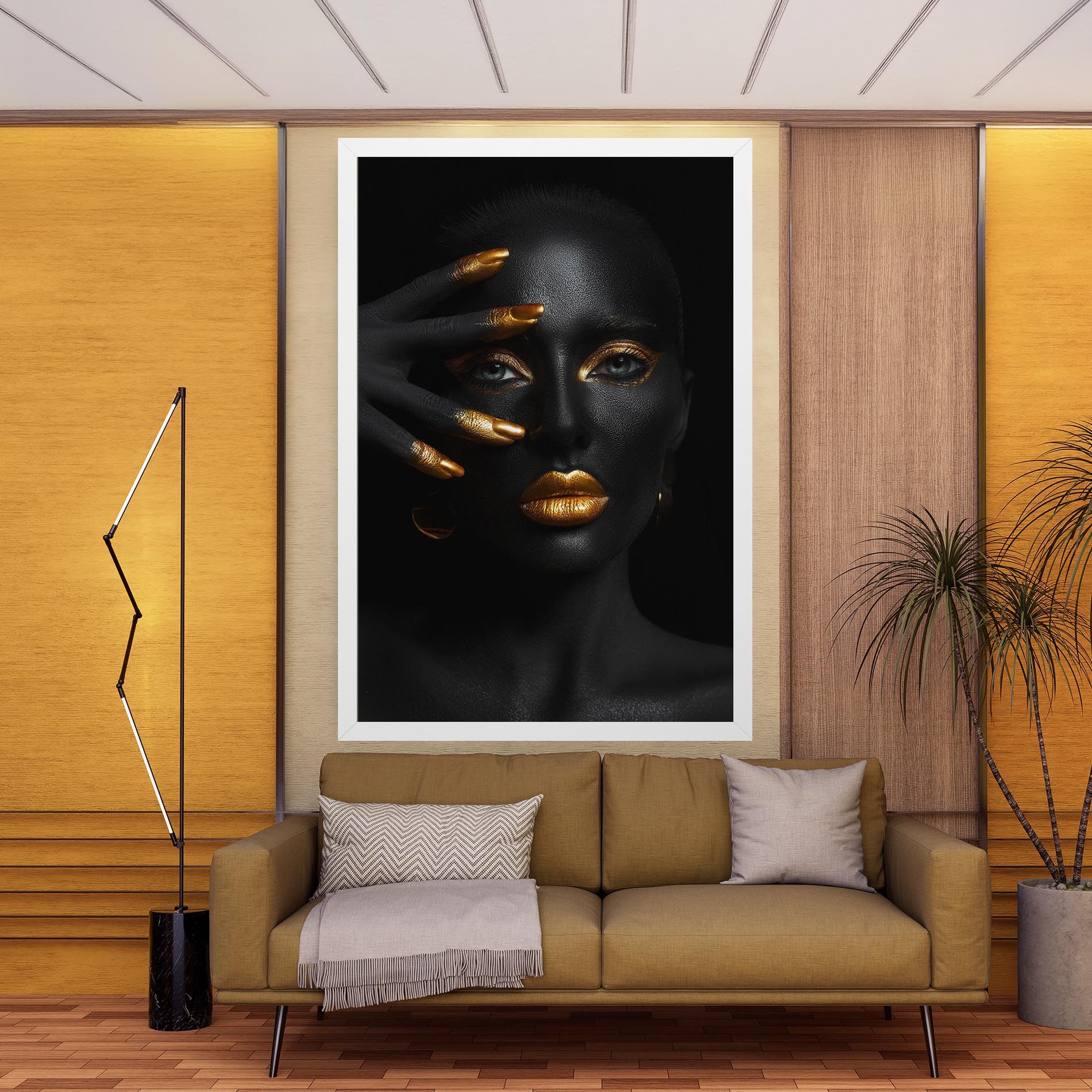 Gold Makeup Nails mockup 9