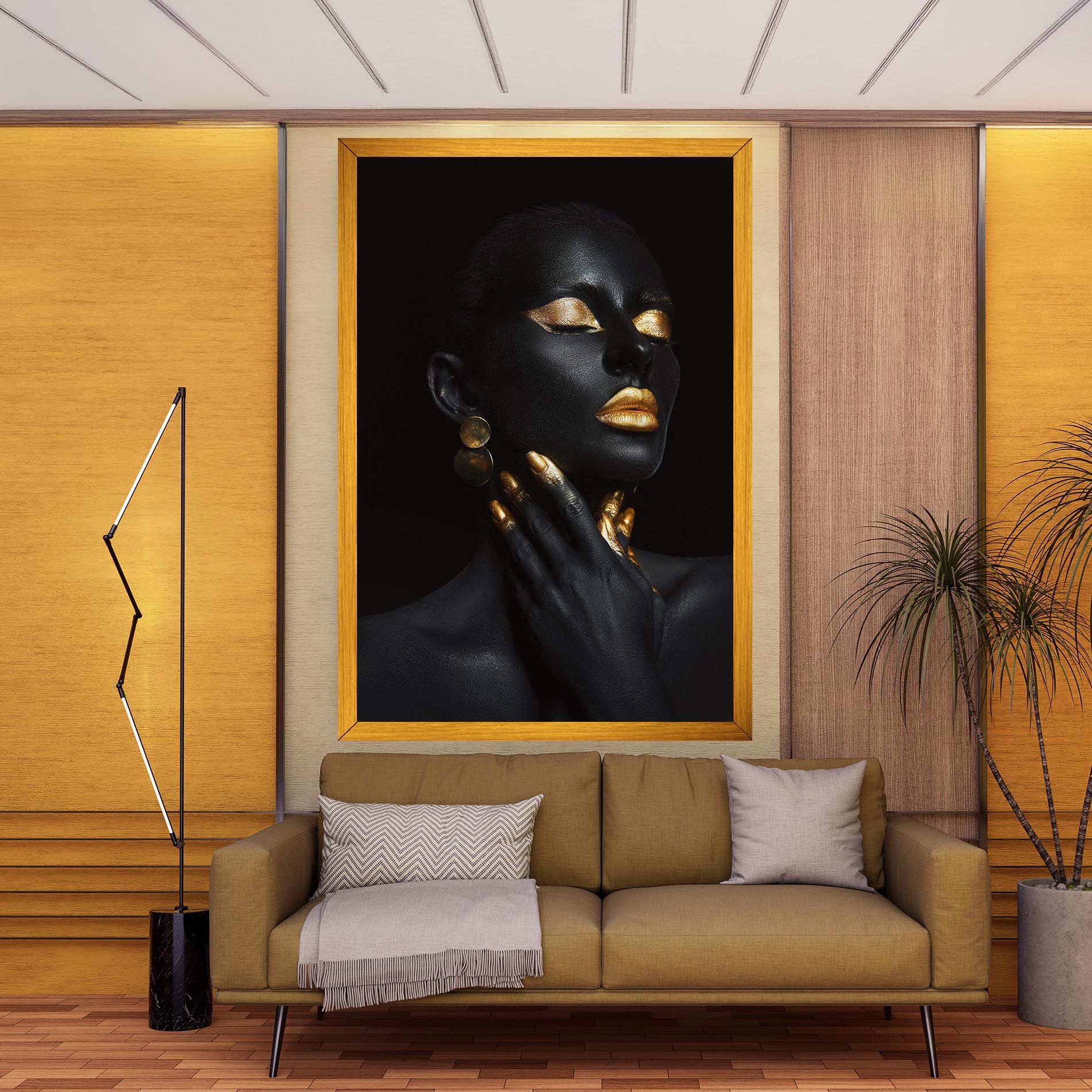 Eyelids Gold Makeup mockup 9