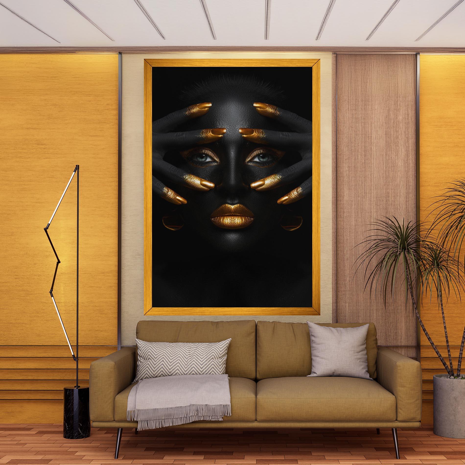 Картина на платно Gold Fingertips Art mockup 9