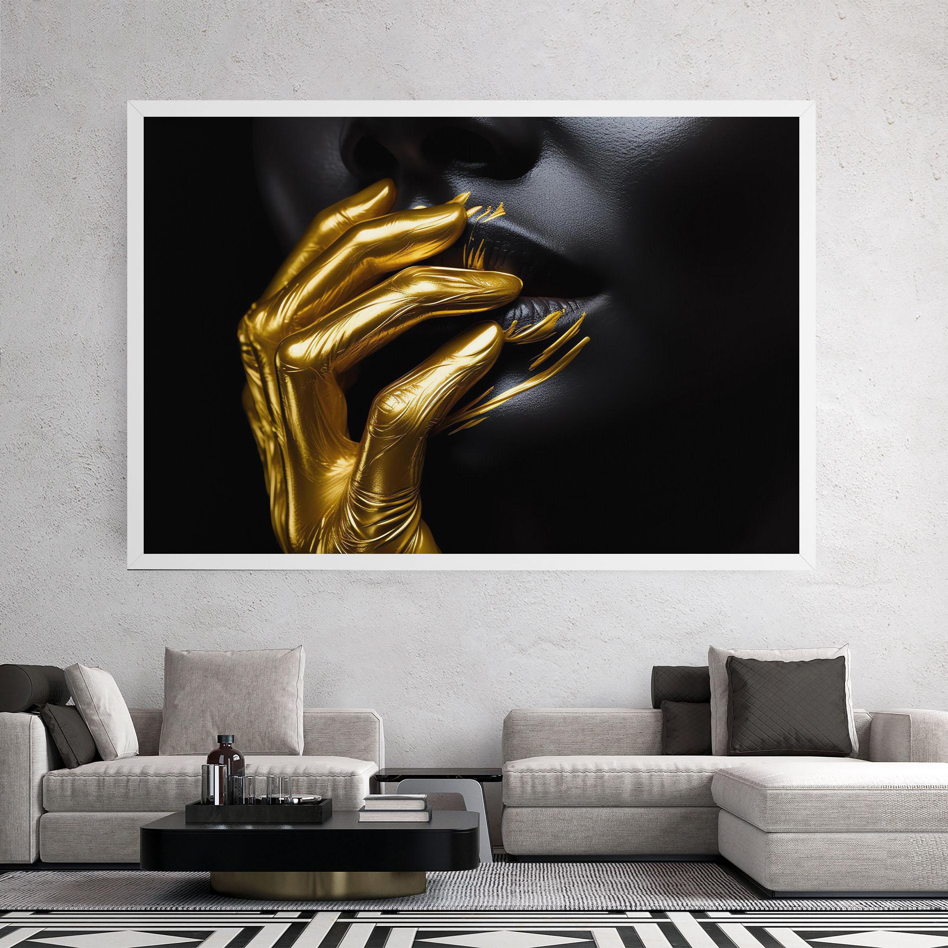 Картина на платно Gold Small Hand mockup 2