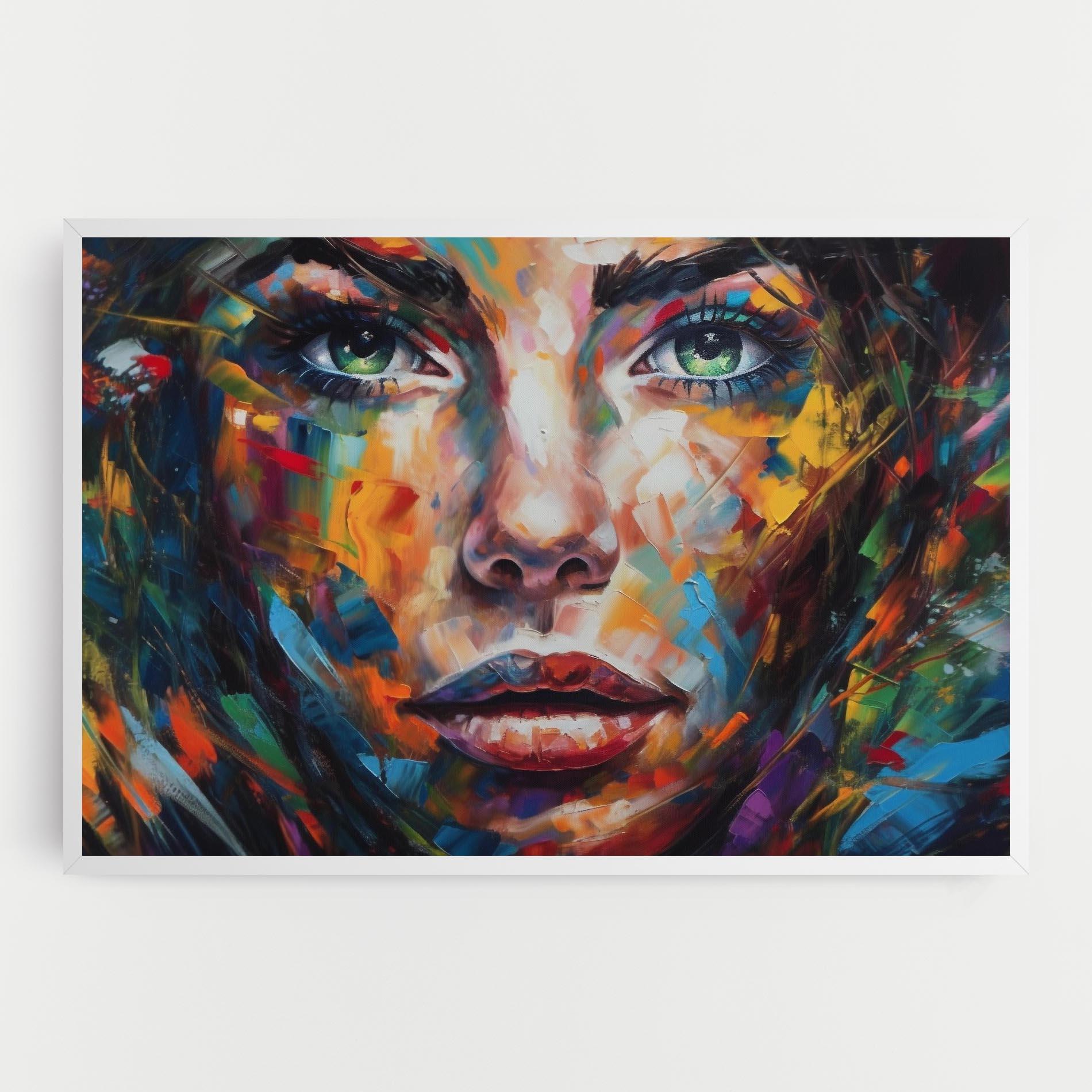 Картина на платно Vibrant Color Woman Paint mockup 0