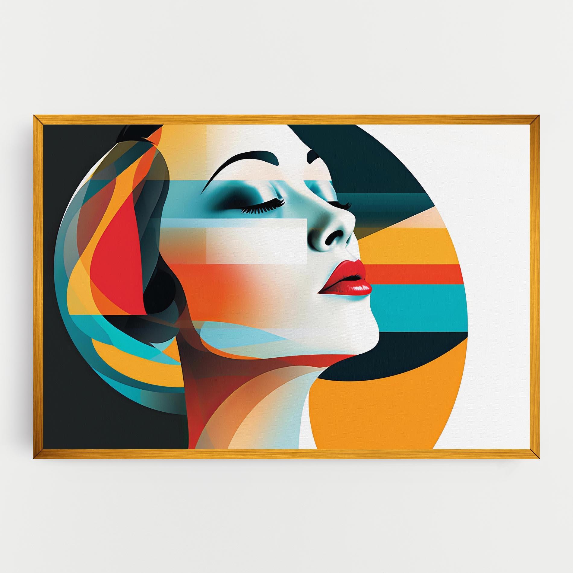 Картина на платно Blue Abstract Makeup mockup 0