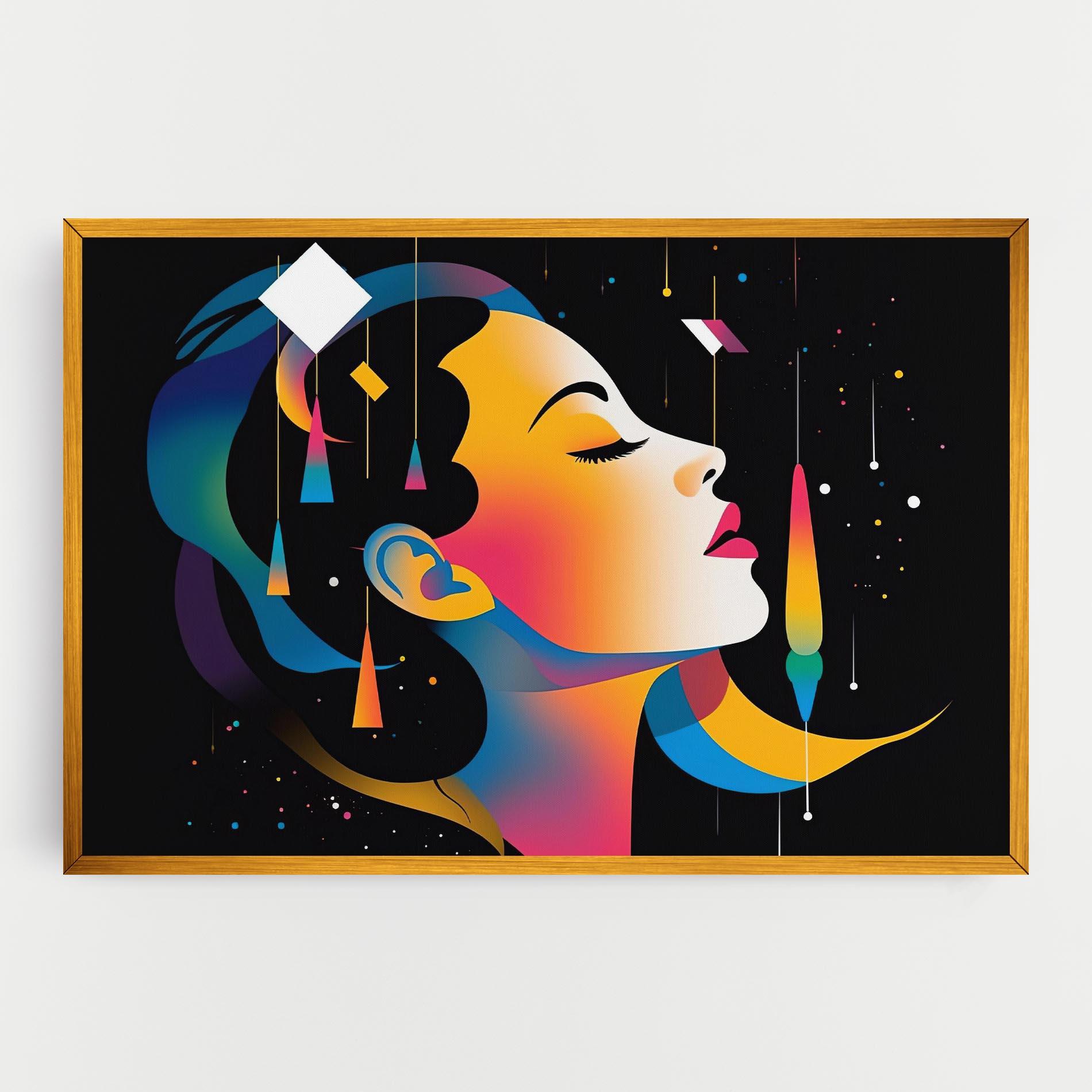 Картина на платно Dreamy Night Female mockup 0