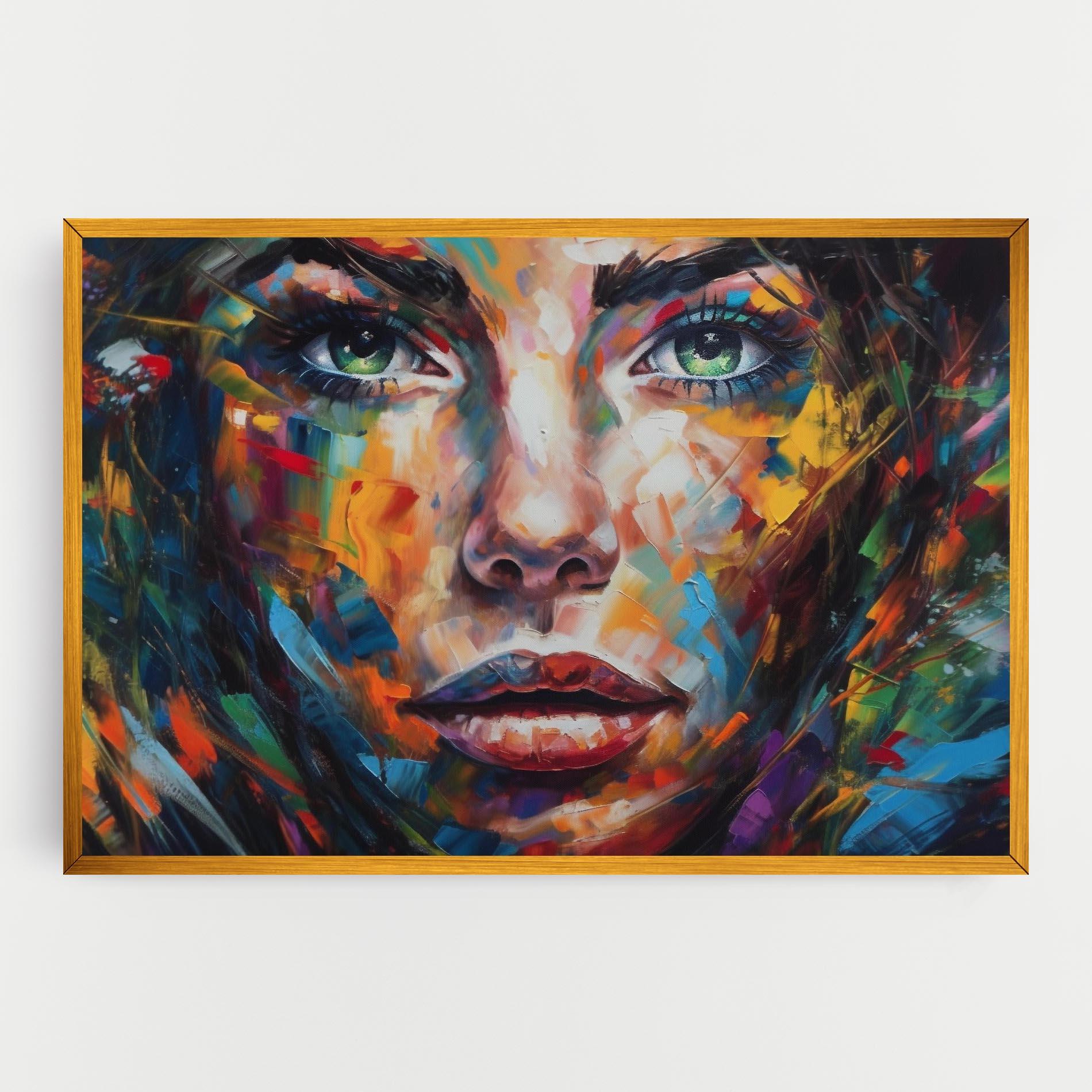 Картина на платно Vibrant Color Woman Paint mockup 0