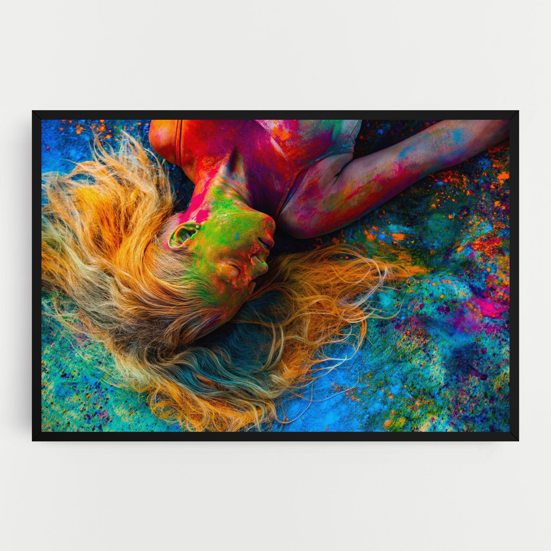 Картина на платно Powder Holi Woman mockup 0