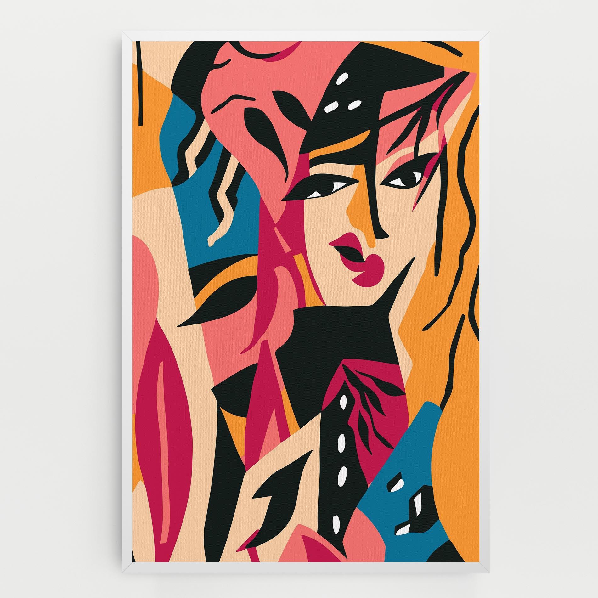 Картина на платно Crowd Face mockup 0