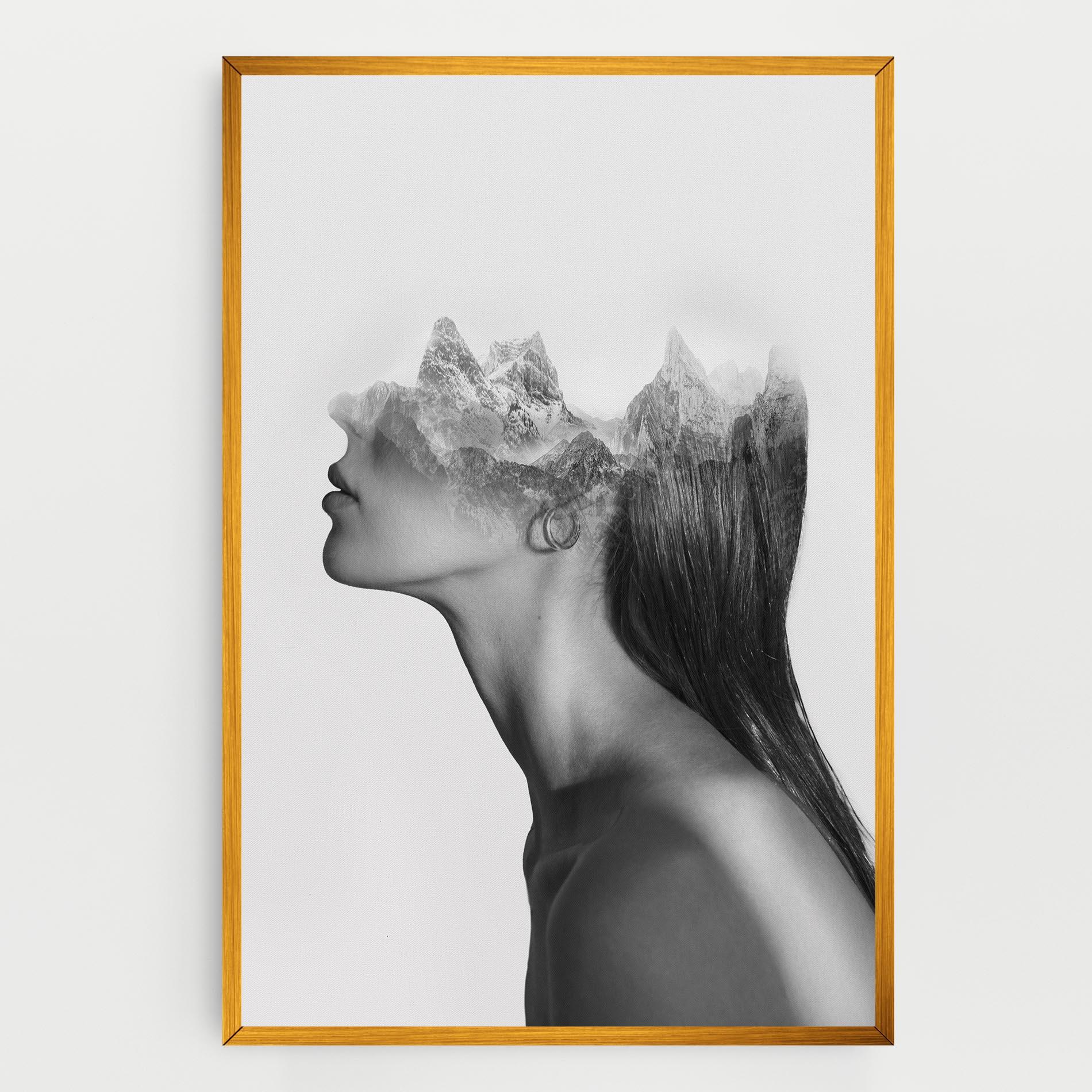 Картина на платно Woman Mountains View mockup 0