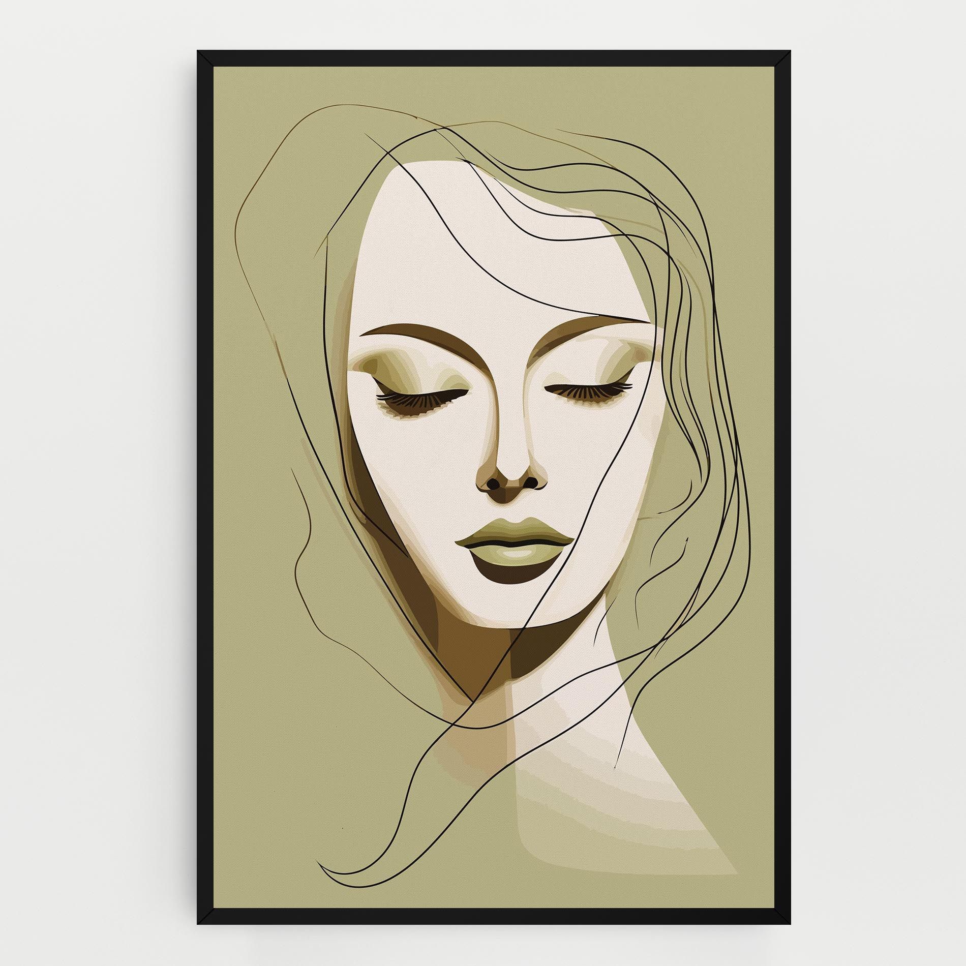 Cream Womans Face mockup 0