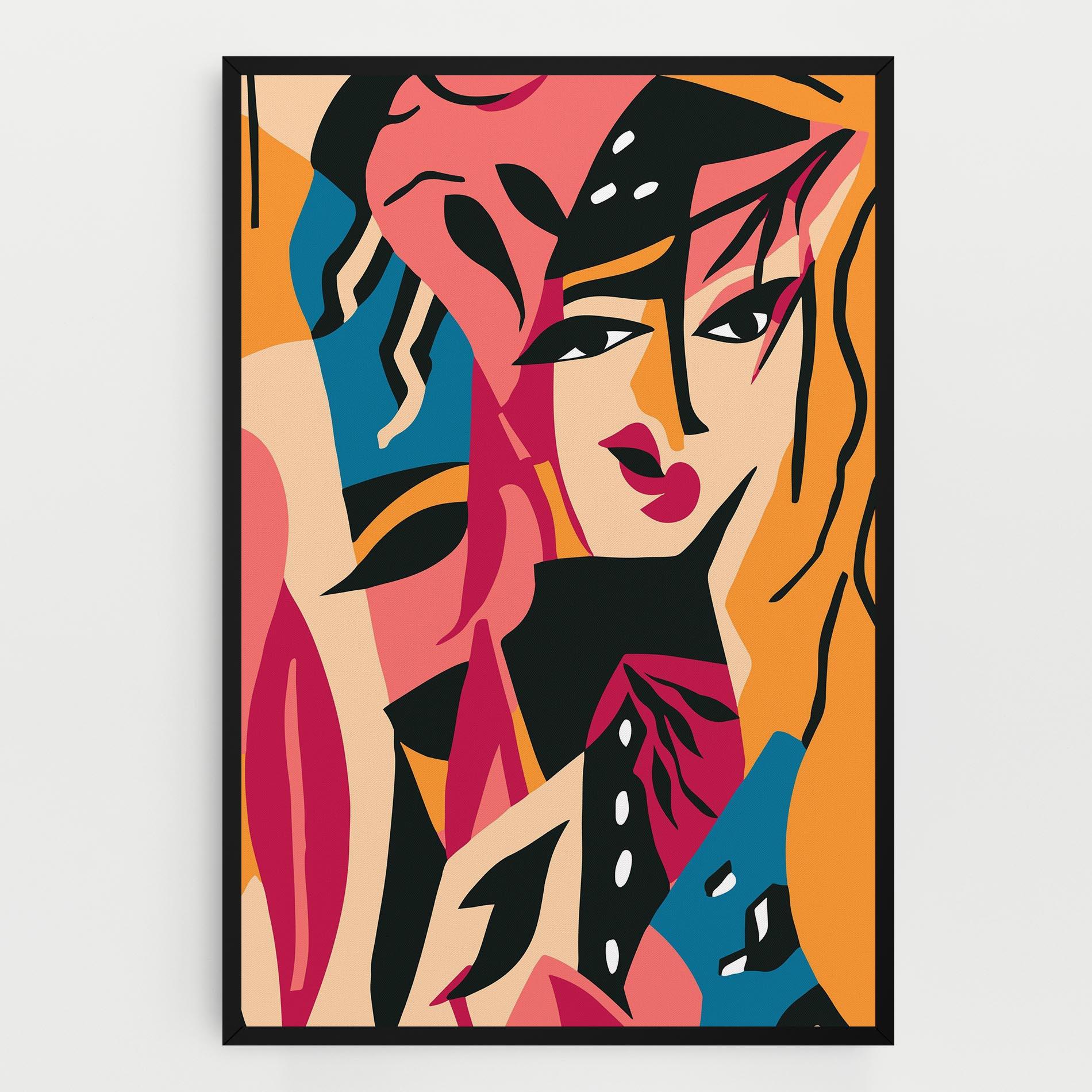 Картина на платно Crowd Face mockup 0