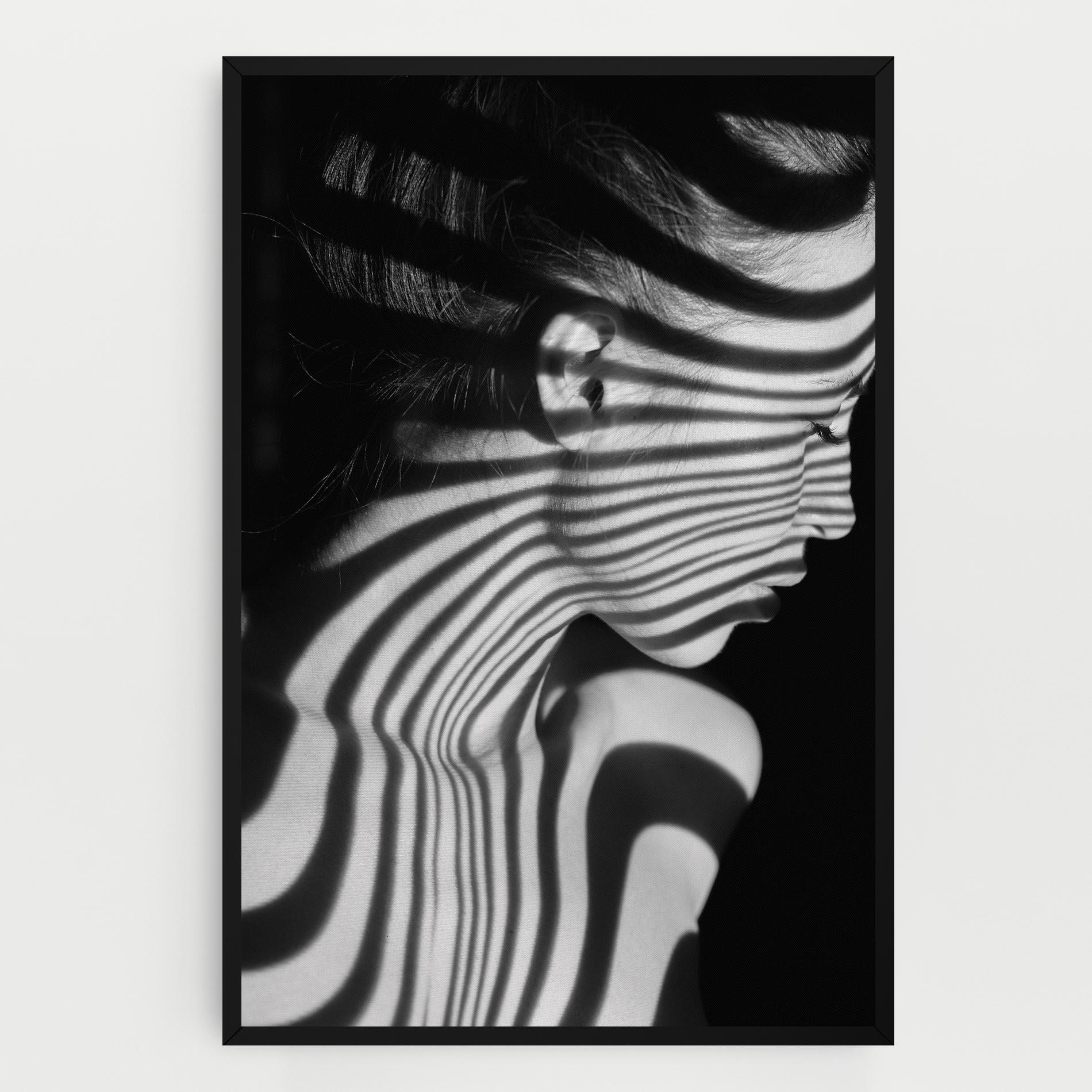 Картина на платно Zebra Stripes Woman mockup 0