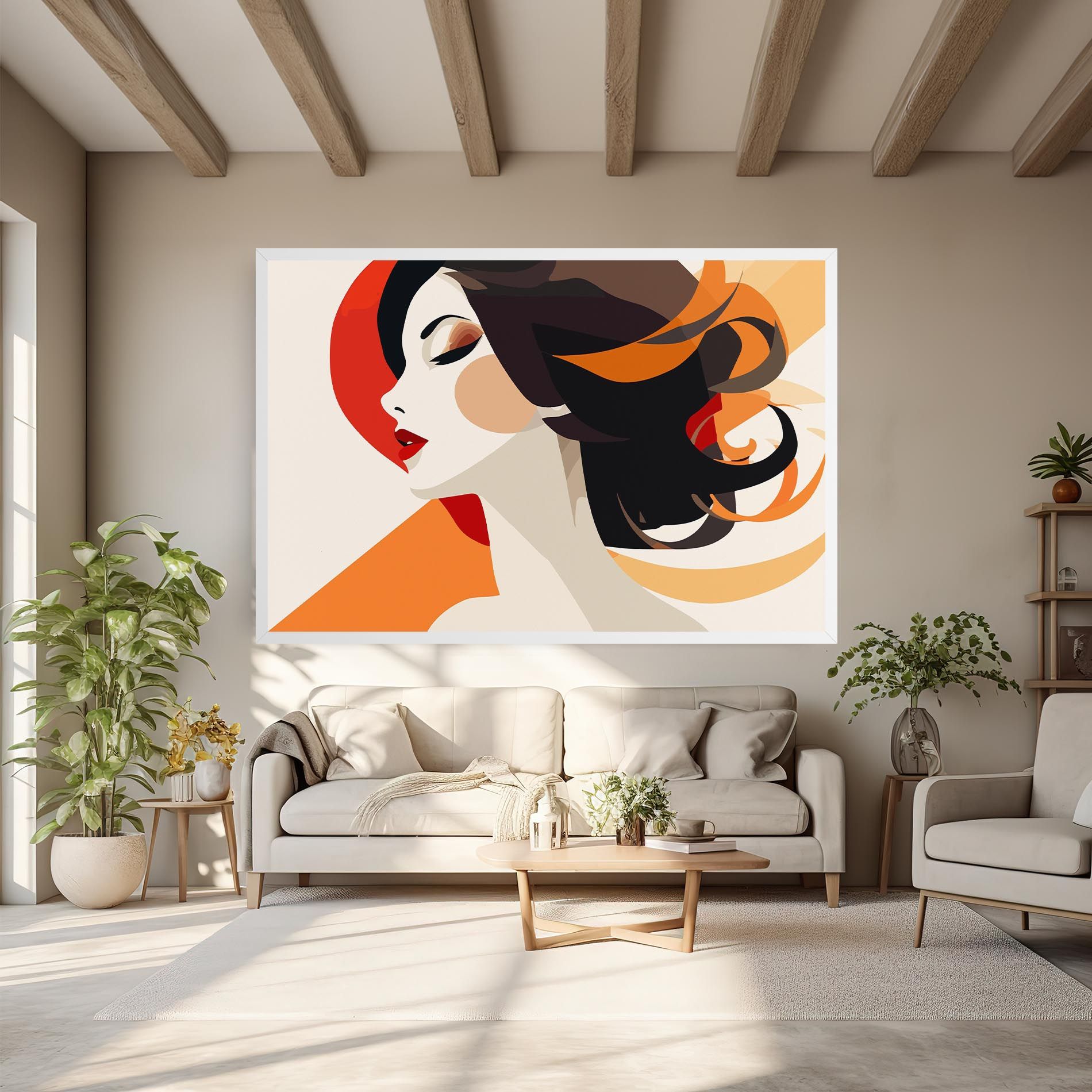 Abstract Autumn Woman mockup 6