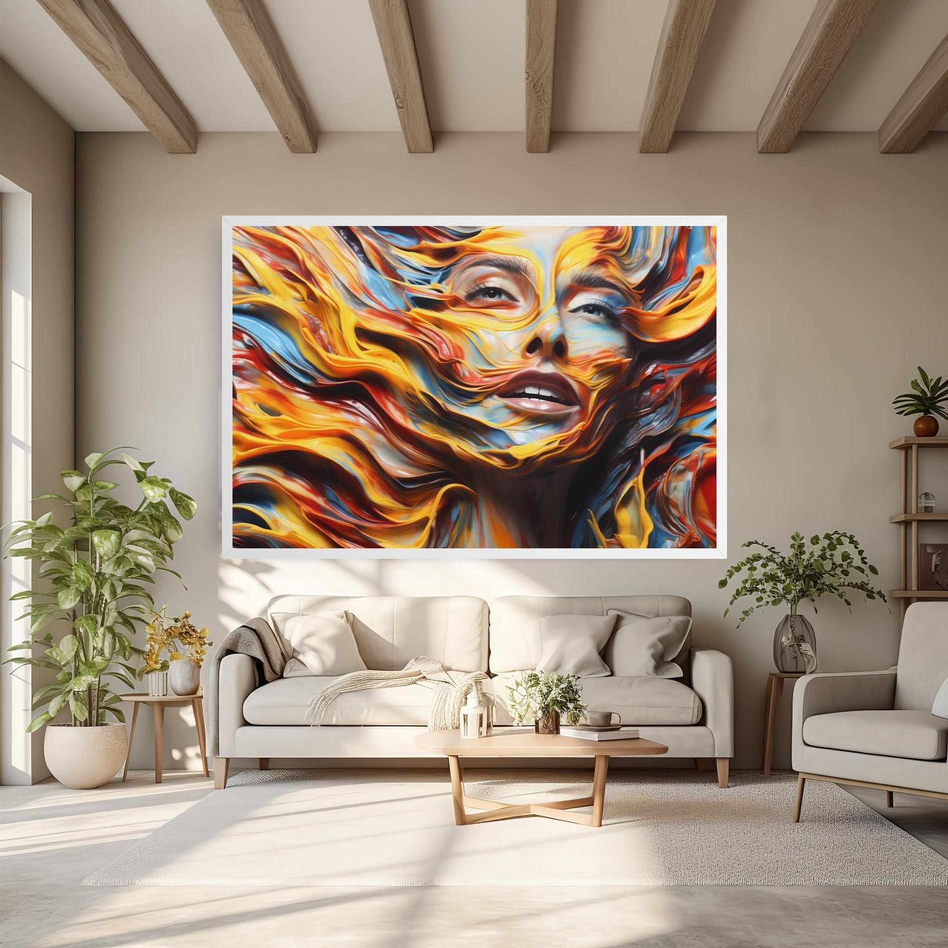 Картина на платно Painted Woman mockup 6