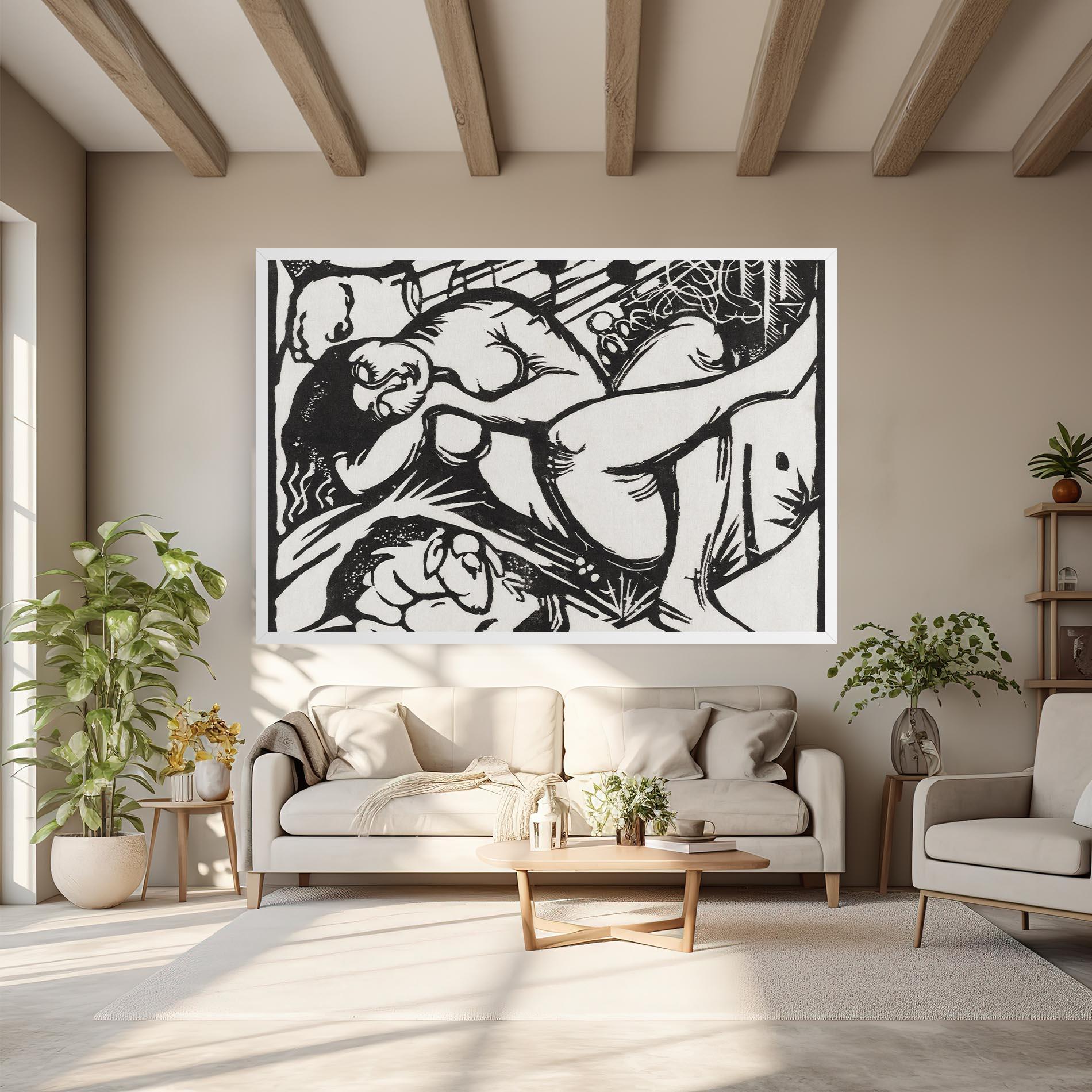 Картина на платно Woman Drawing mockup 6