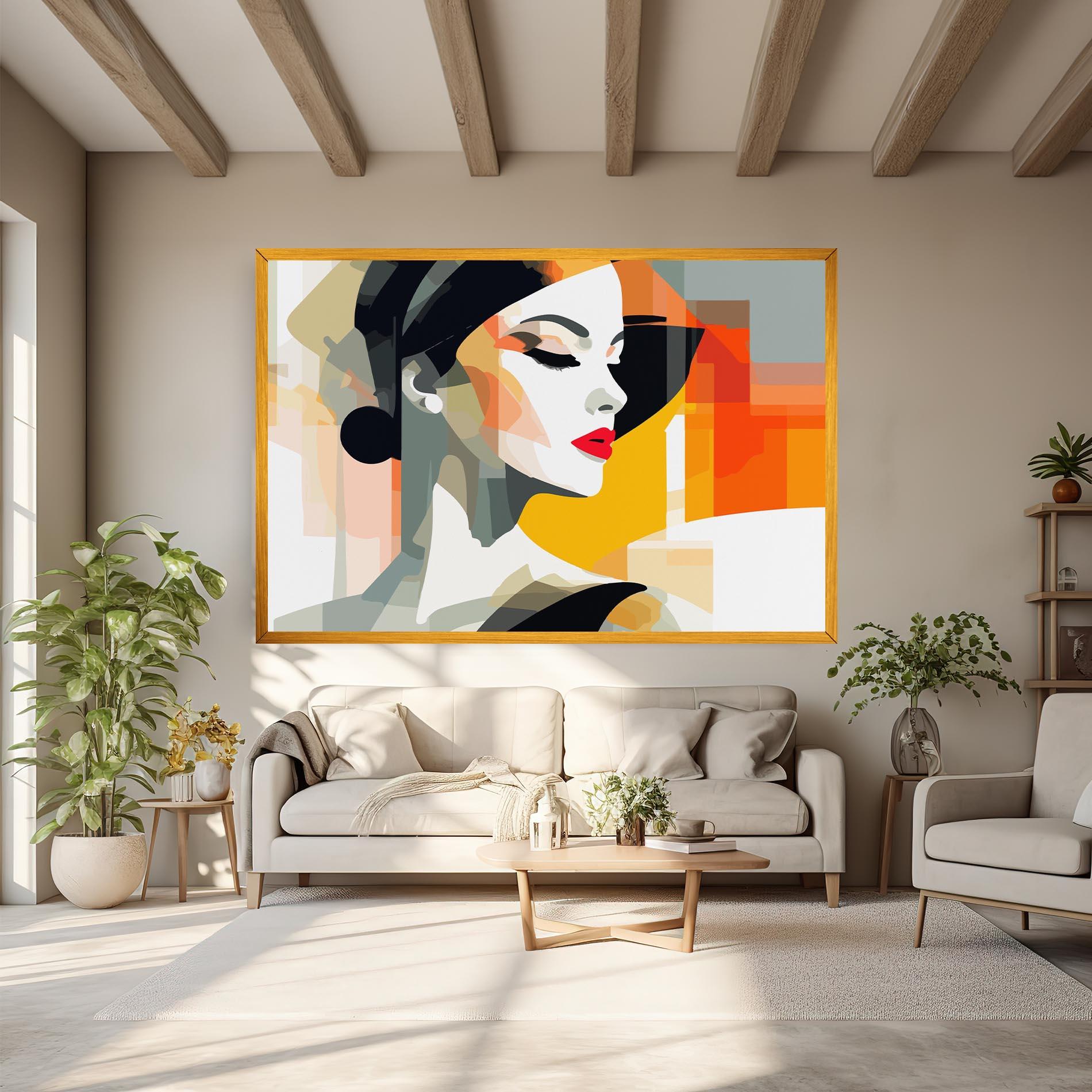 Картина на платно Art Woman View mockup 6