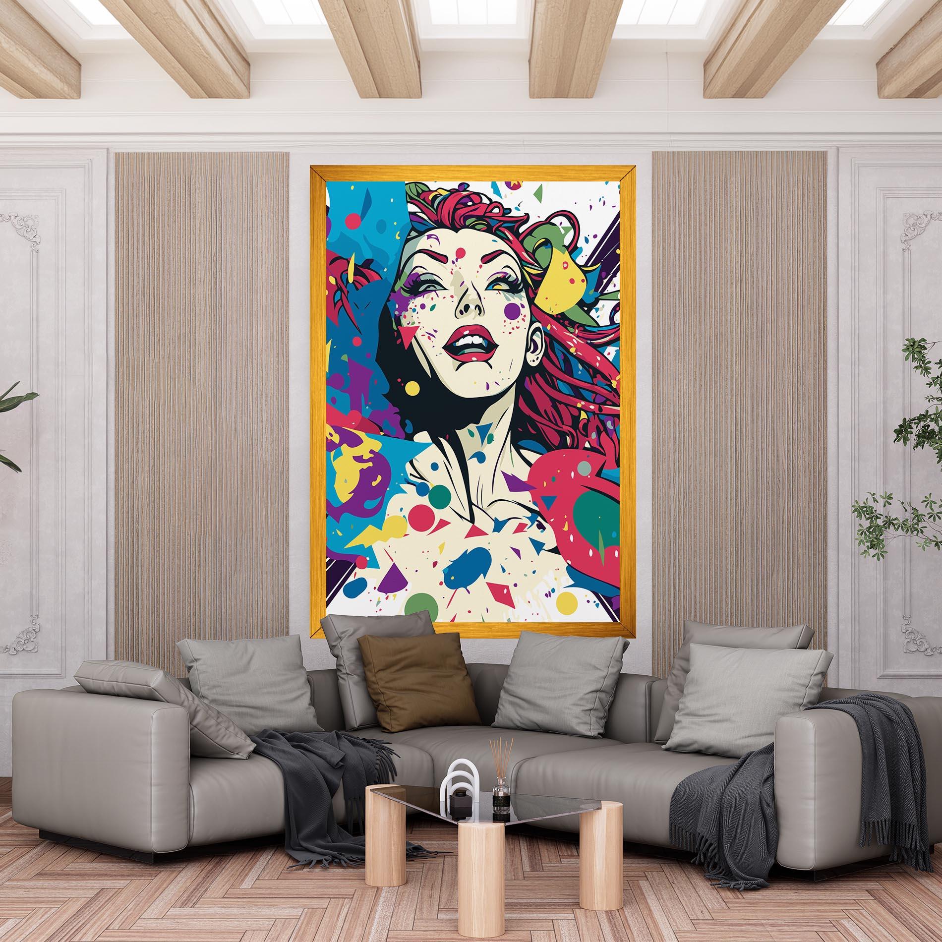 Картина на платно Fictional Woman mockup 6