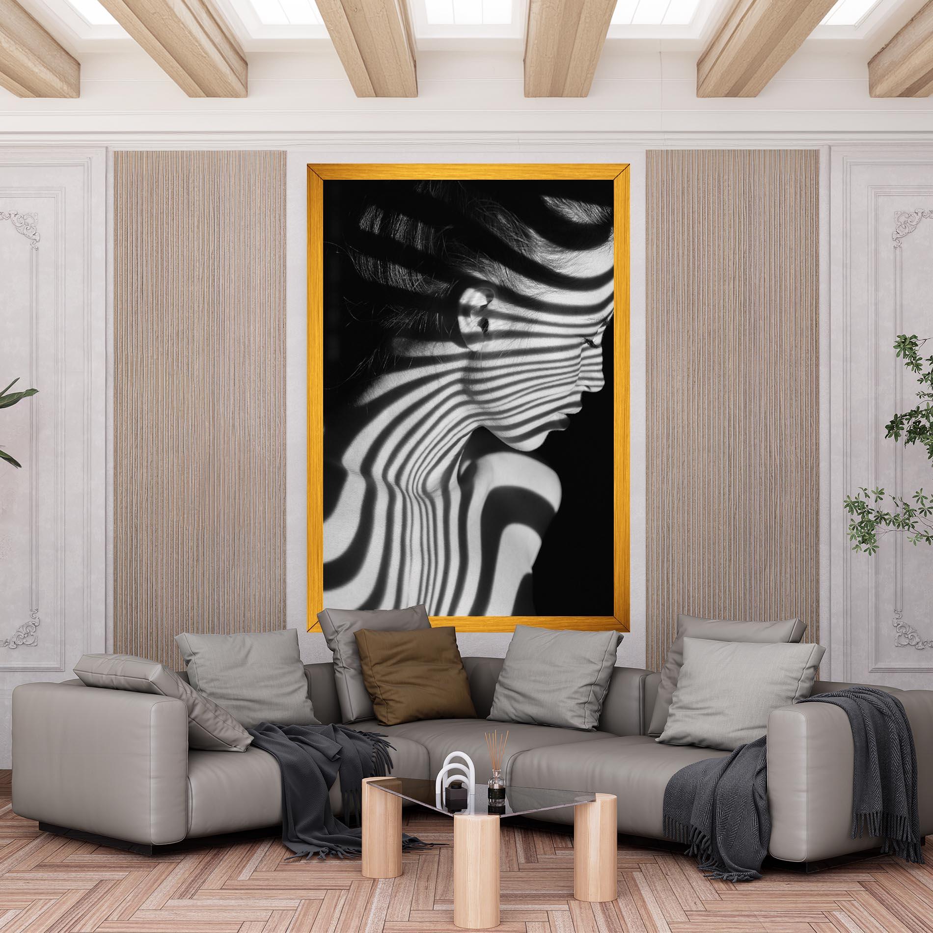 Картина на платно Zebra Stripes Woman mockup 6