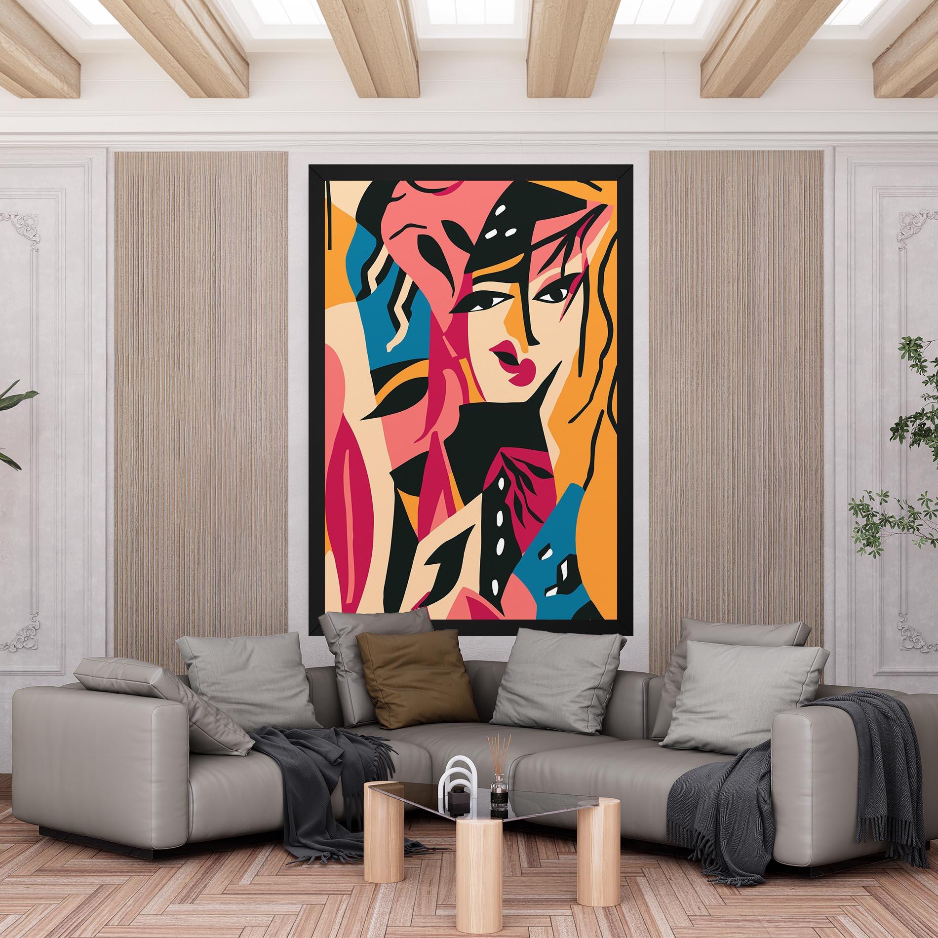 Картина на платно Crowd Face mockup 6