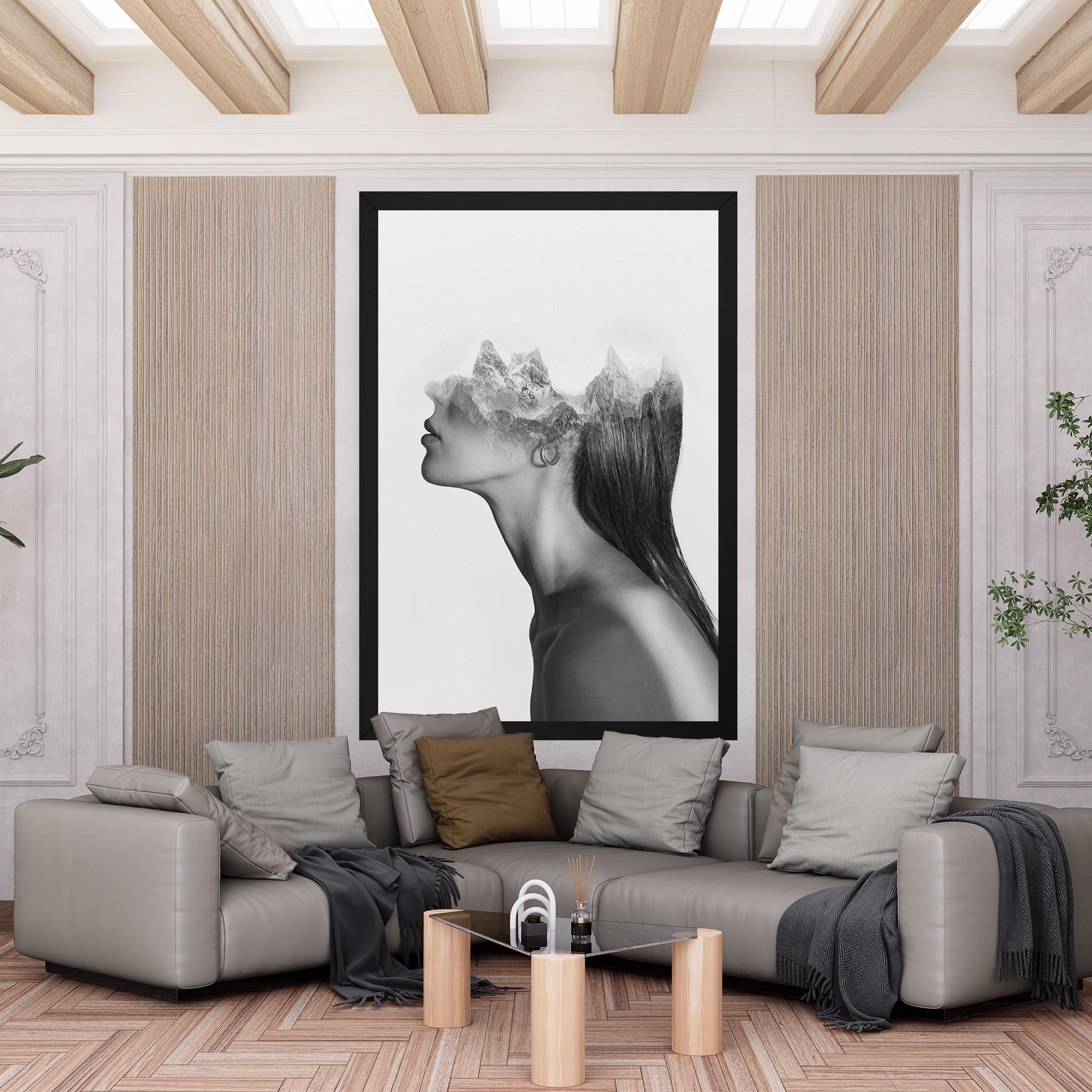 Картина на платно Woman Mountains View mockup 6