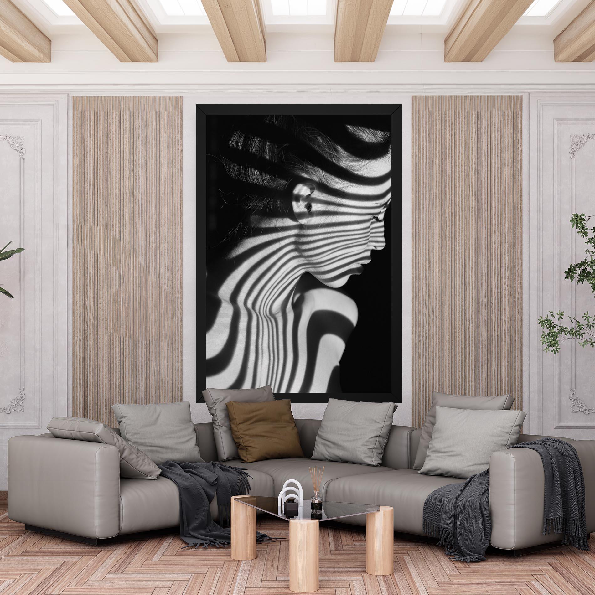 Картина на платно Zebra Stripes Woman mockup 6