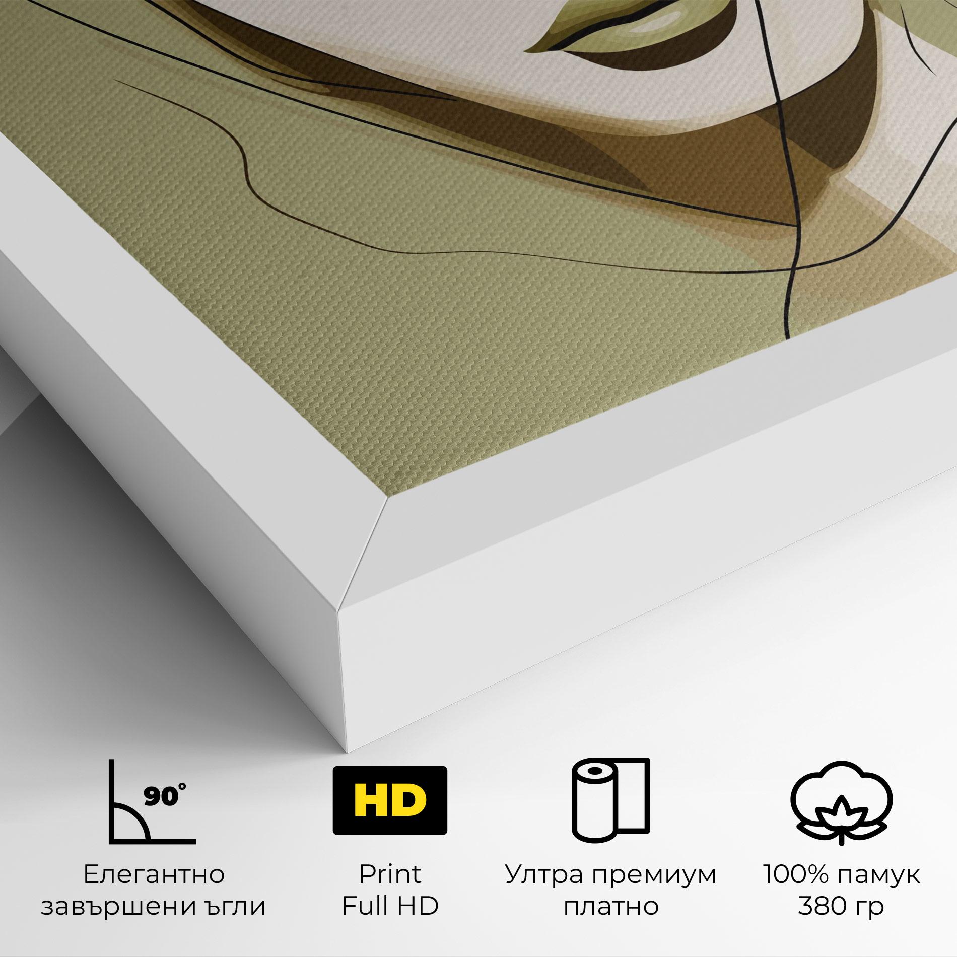 Картина на платно Cream Womans Face mockup 4