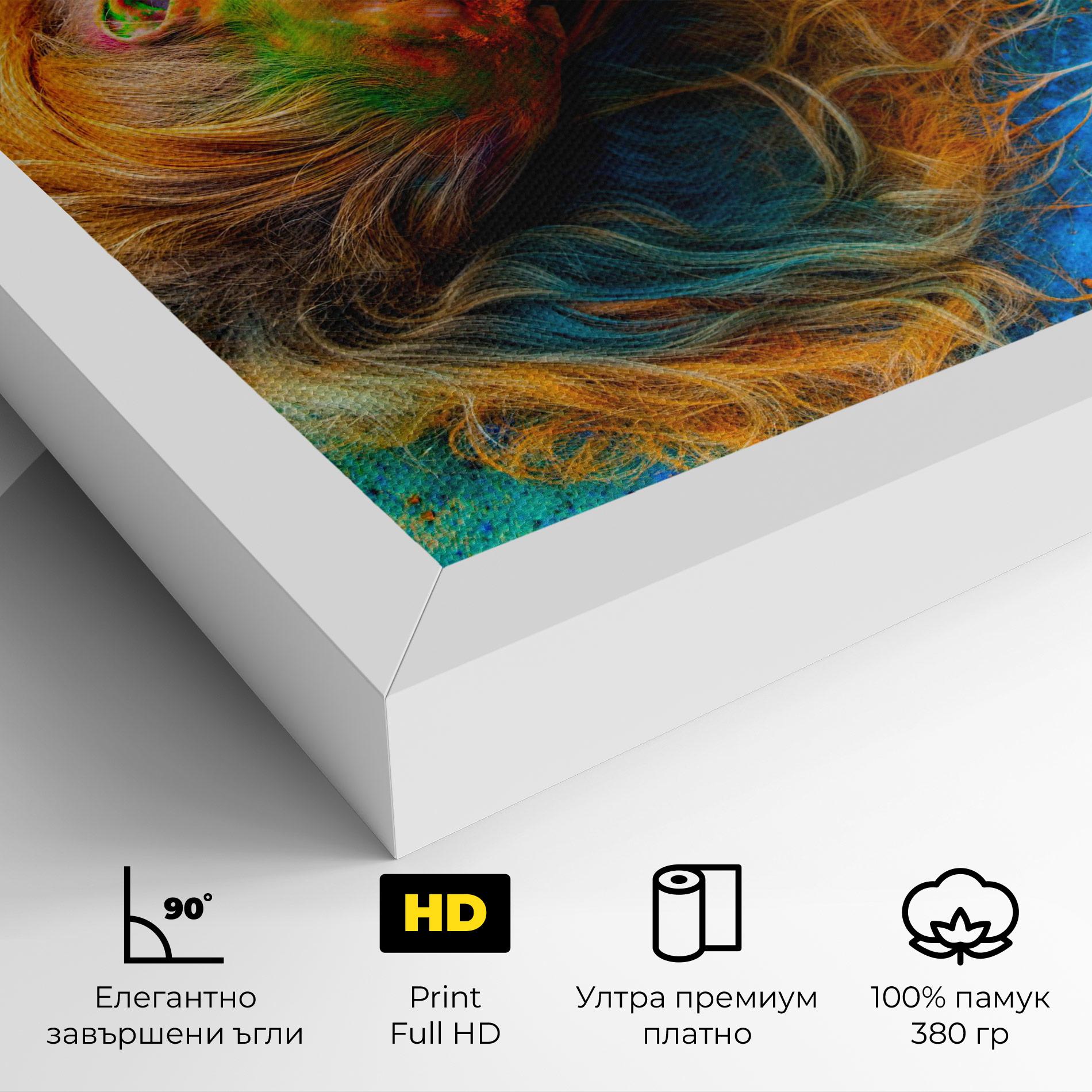 Картина на платно Powder Holi Woman mockup 4