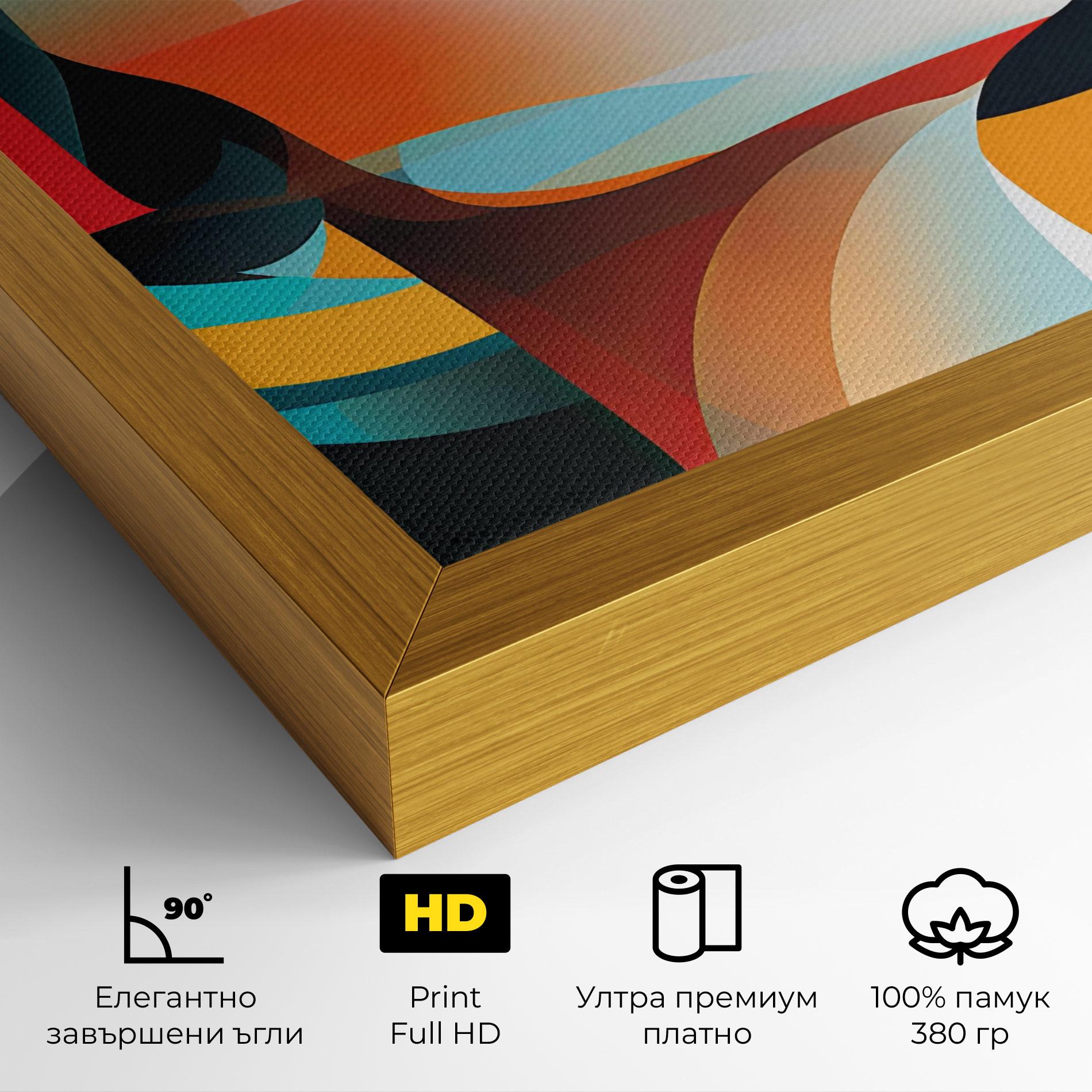 Картина на платно Blue Abstract Makeup mockup 4