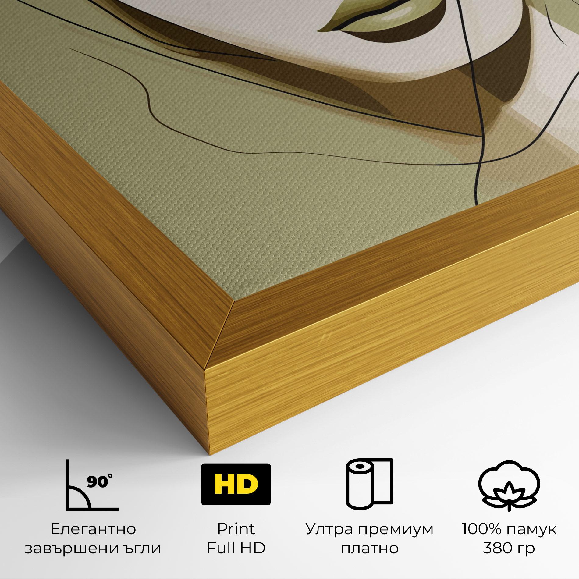 Картина на платно Cream Womans Face mockup 4